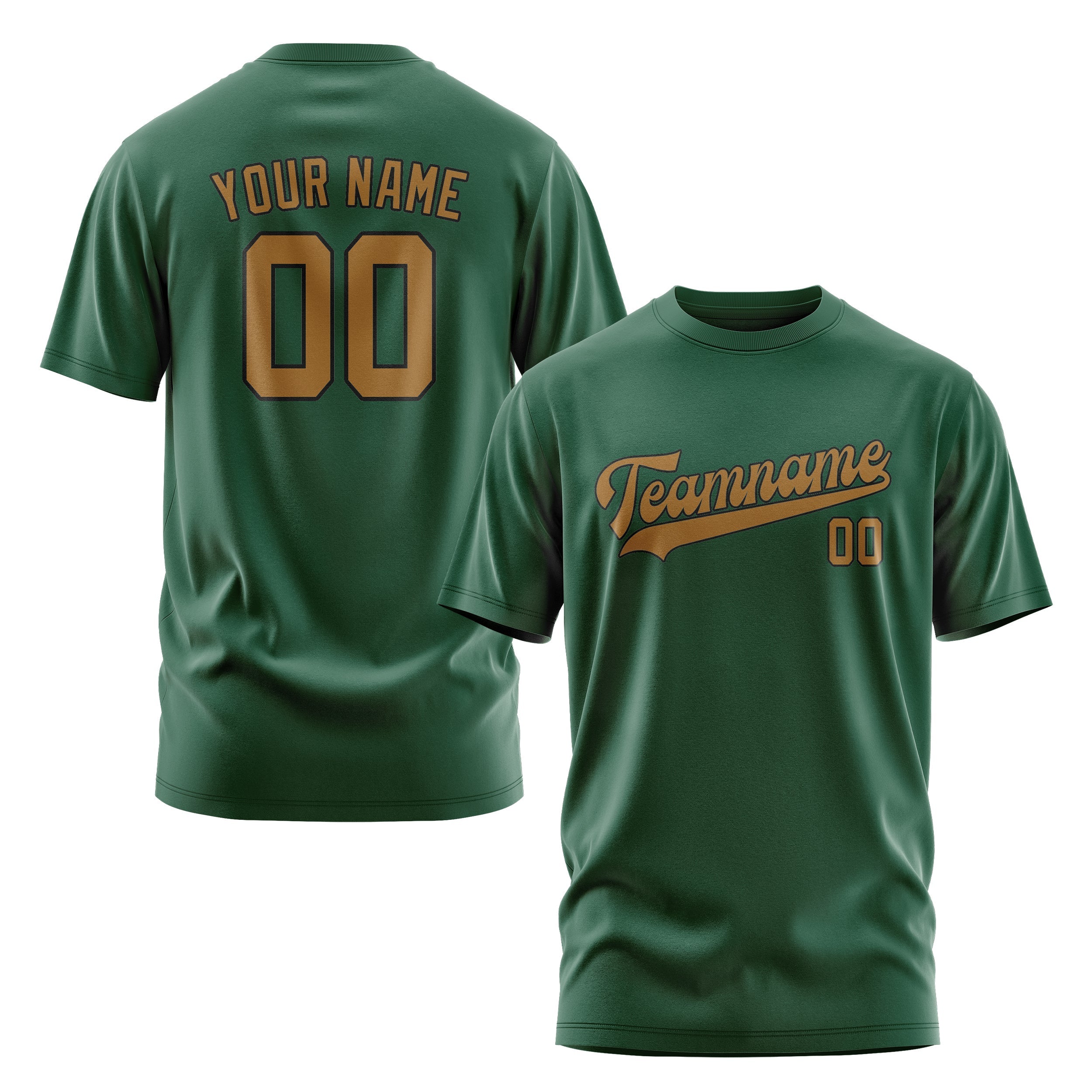 Custom Green Khaki T-Shirt