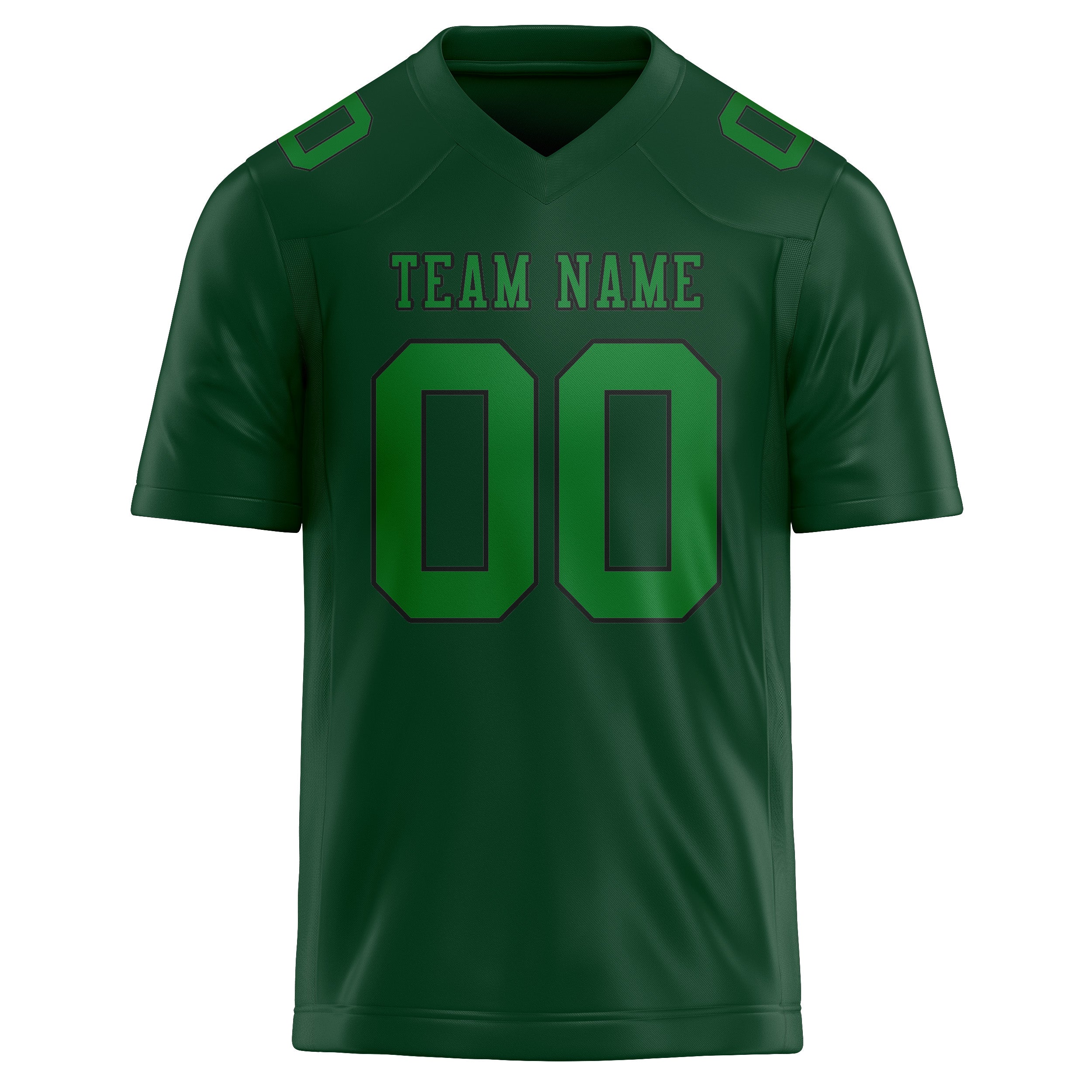 Custom Green Emerald Green Football Jersey