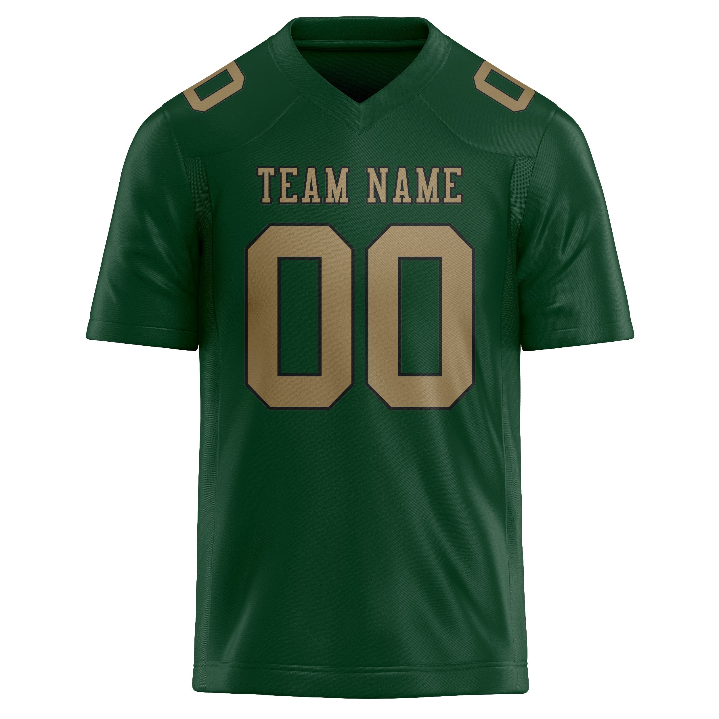 Custom Green Light Khaki Football Jersey