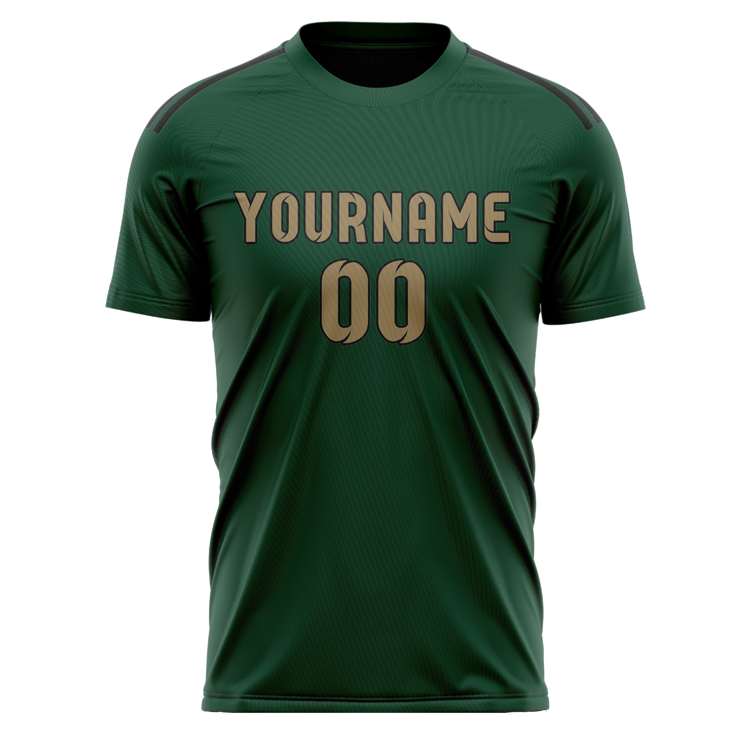 Custom Green Light Khaki Soccer Jersey