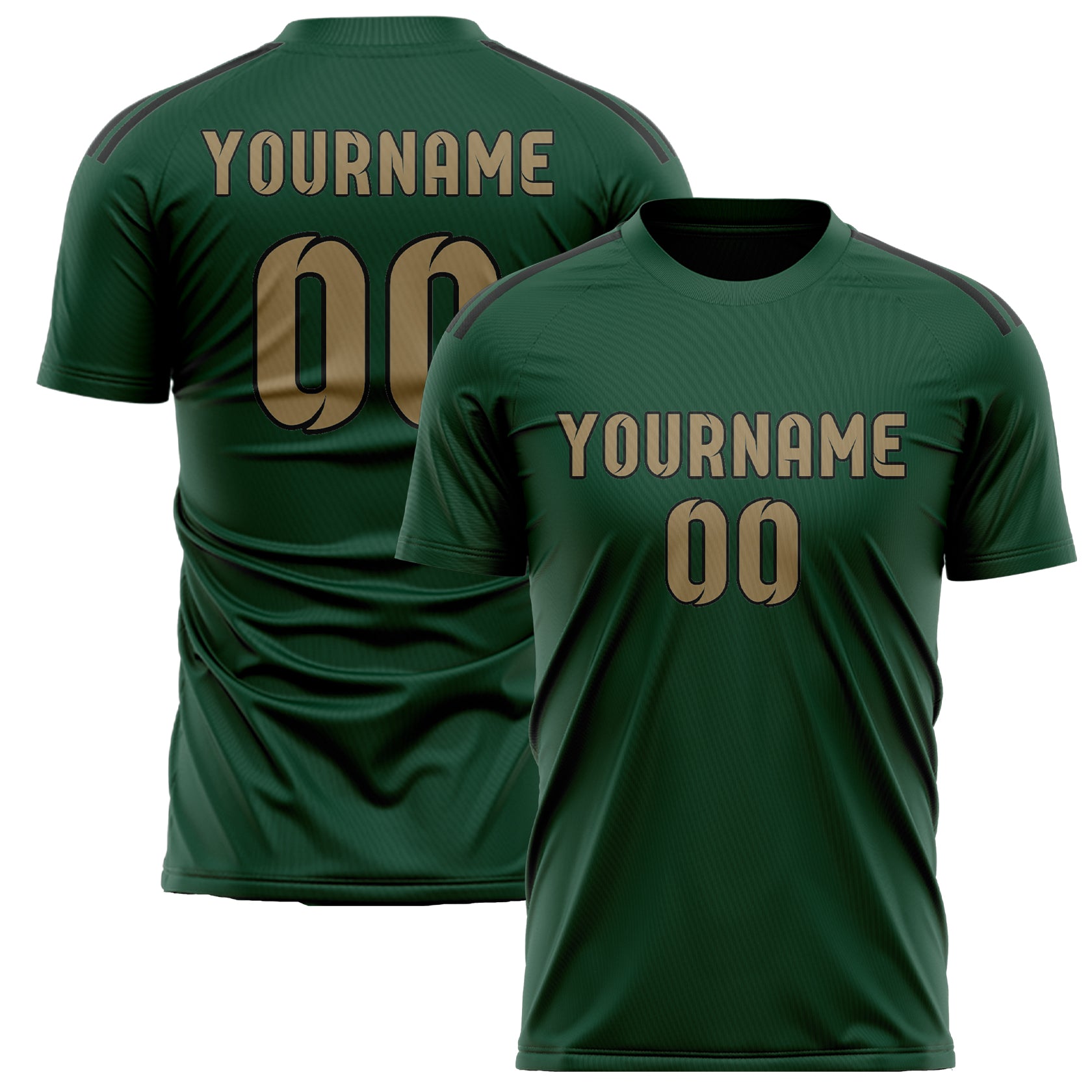 Custom Green Light Khaki Soccer Jersey