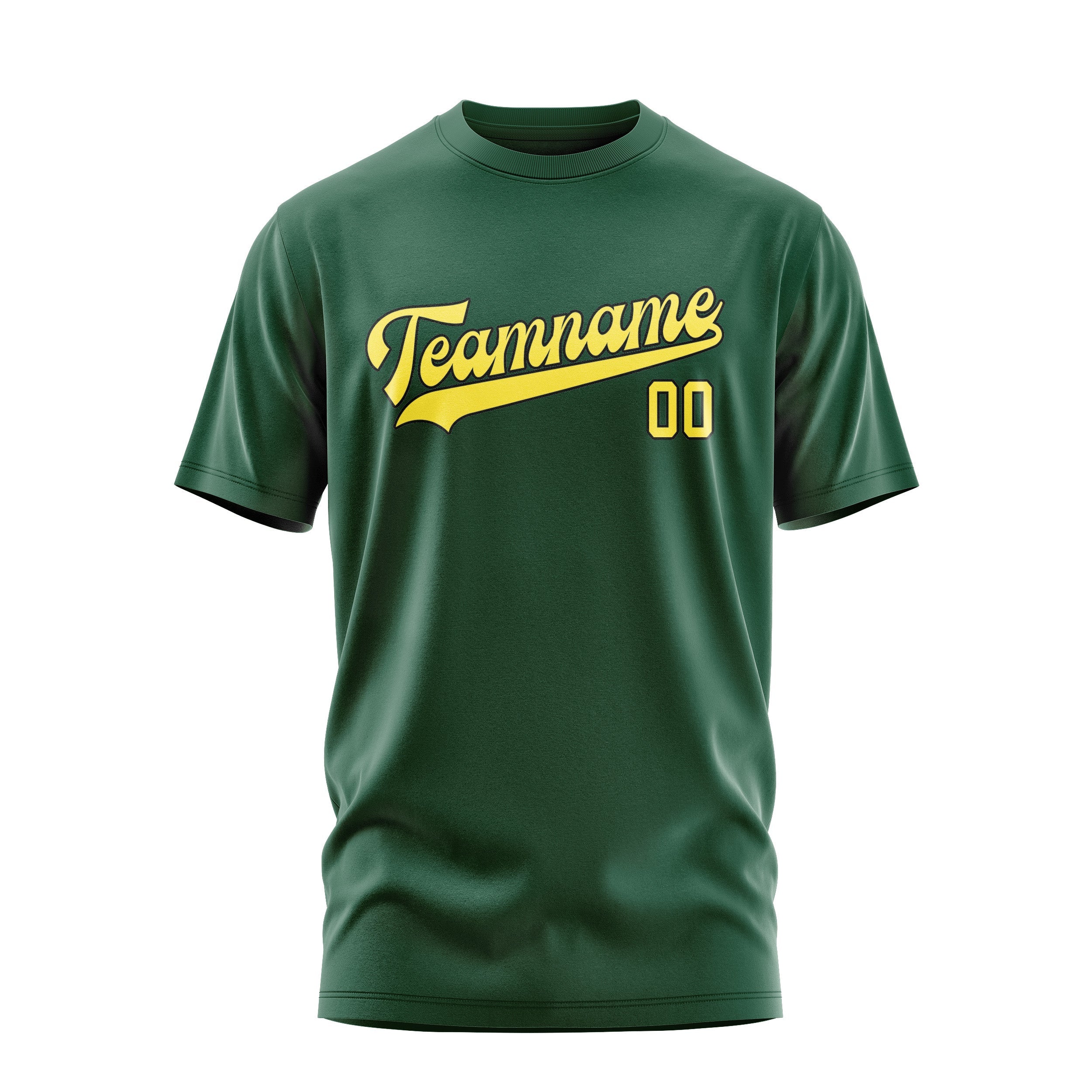 Custom Green Light Yellow T-Shirt