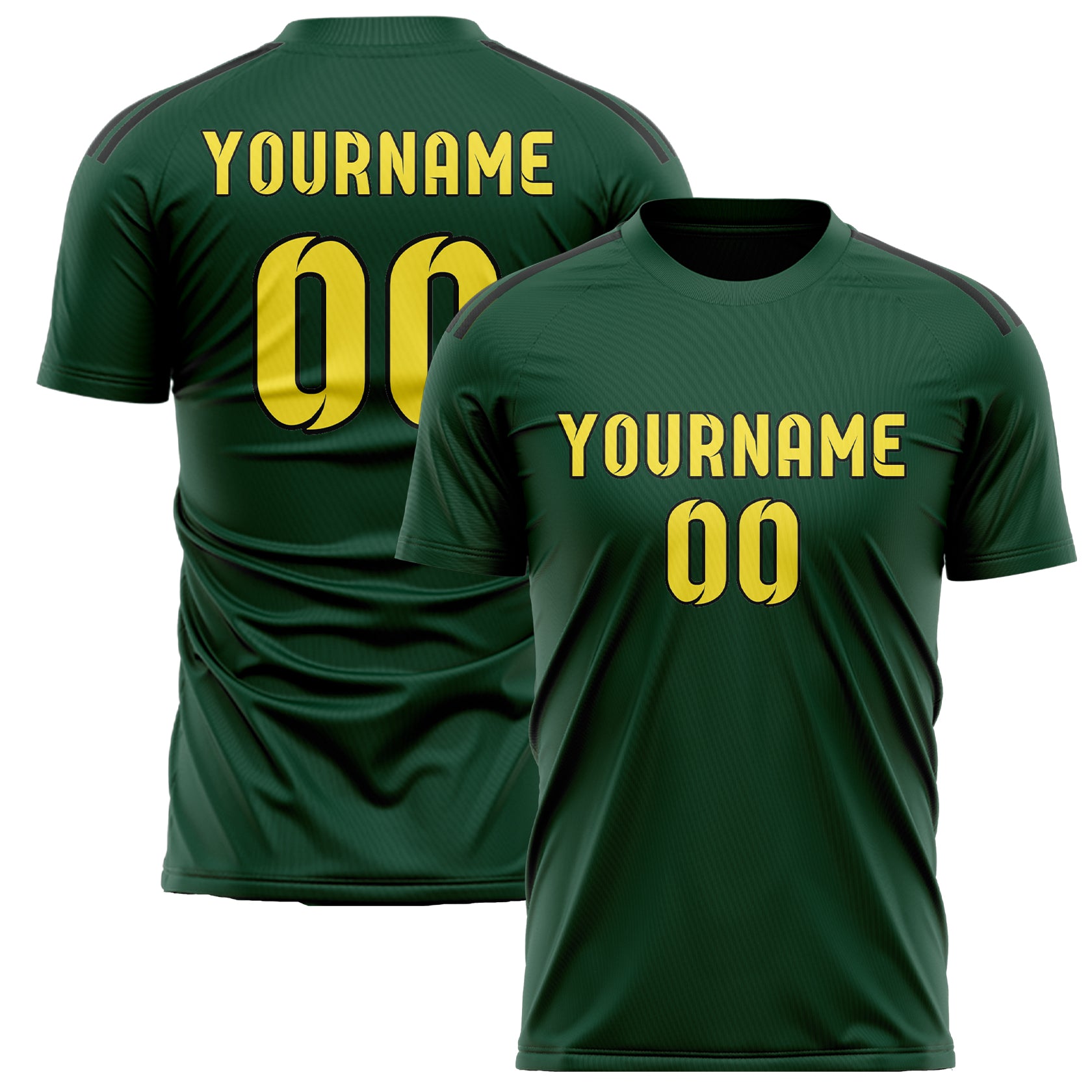 Custom Green Light Yellow Soccer Jersey