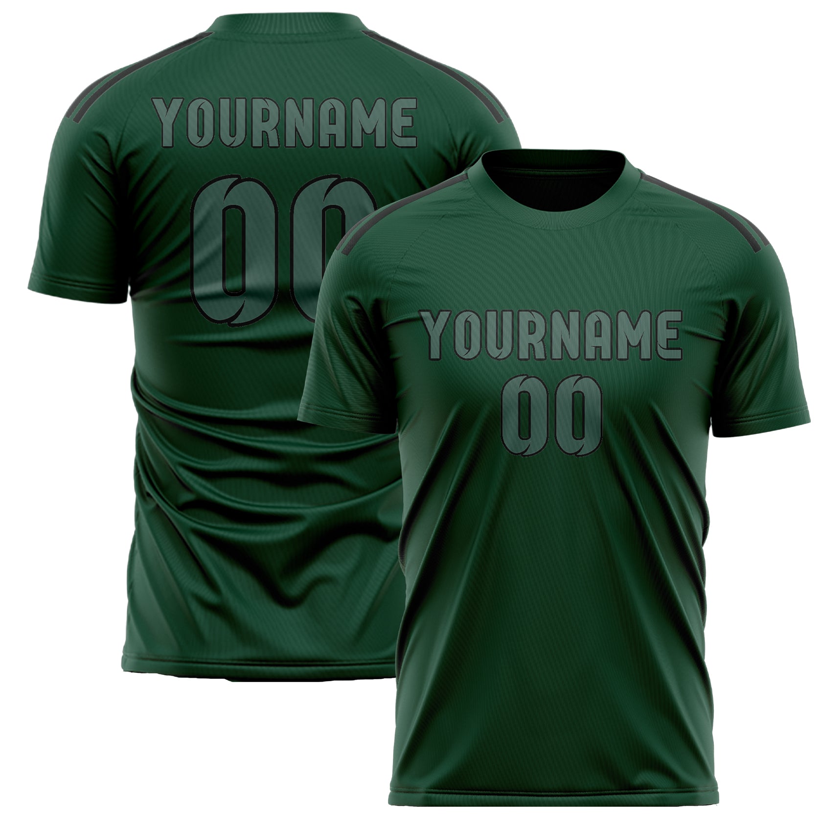 Custom Green Blue Green Soccer Jersey