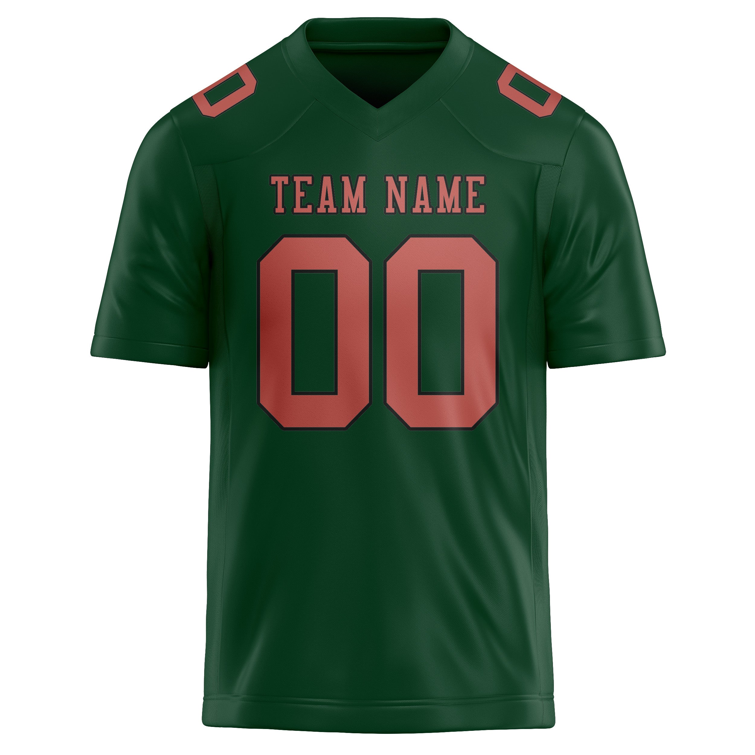 Custom Green Copper Rose Football Jersey