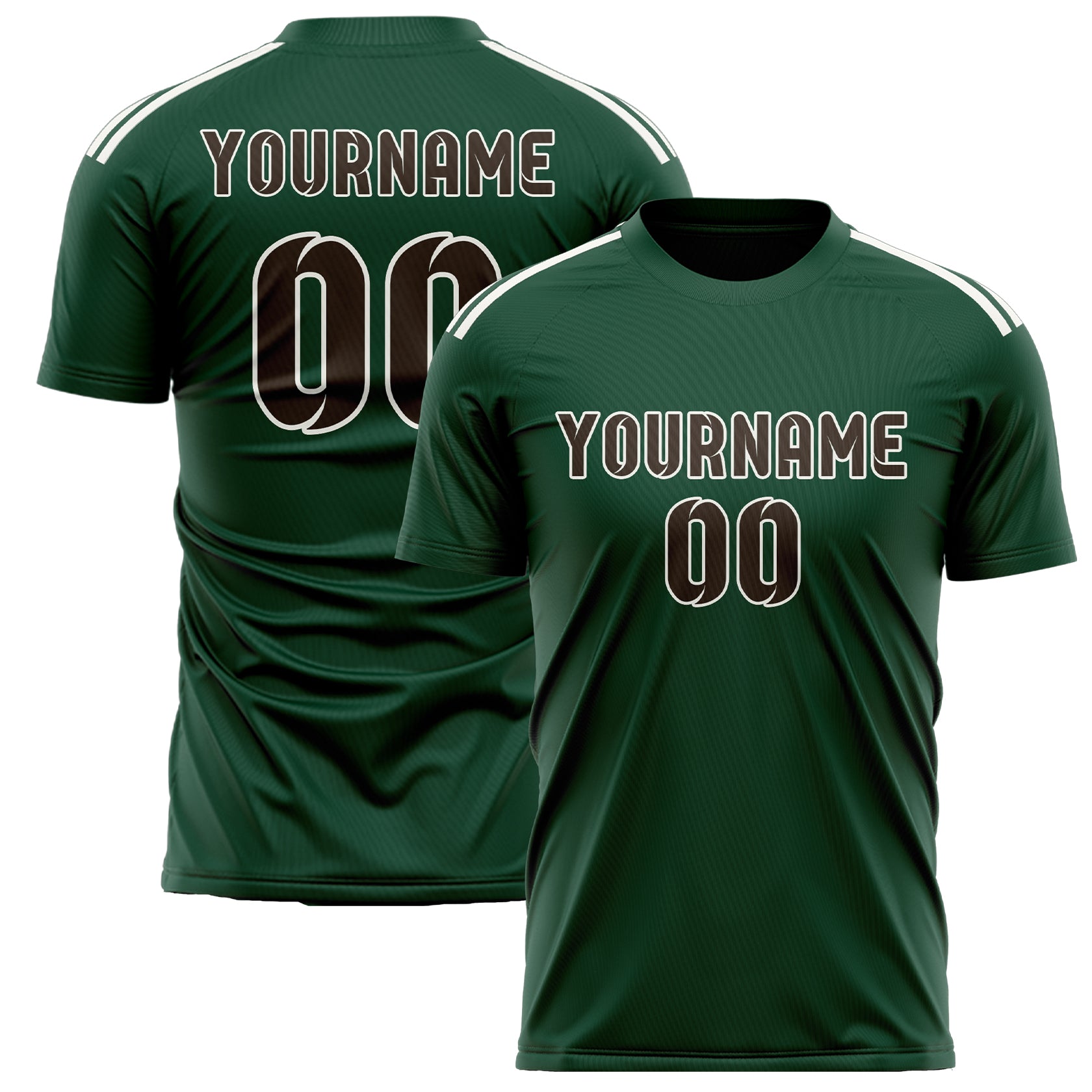 Custom Green Brown Soccer Jersey