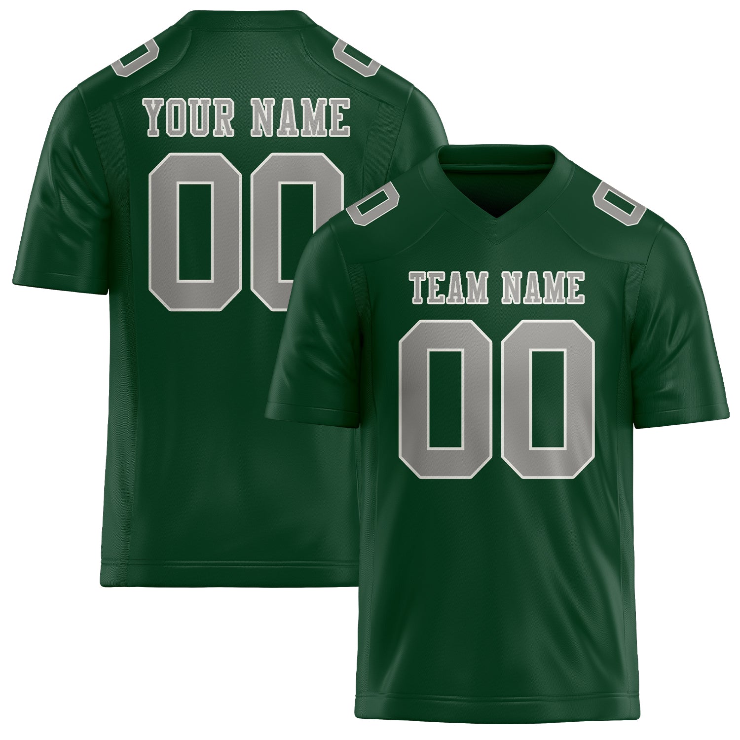 Custom Green Gray Football Jersey