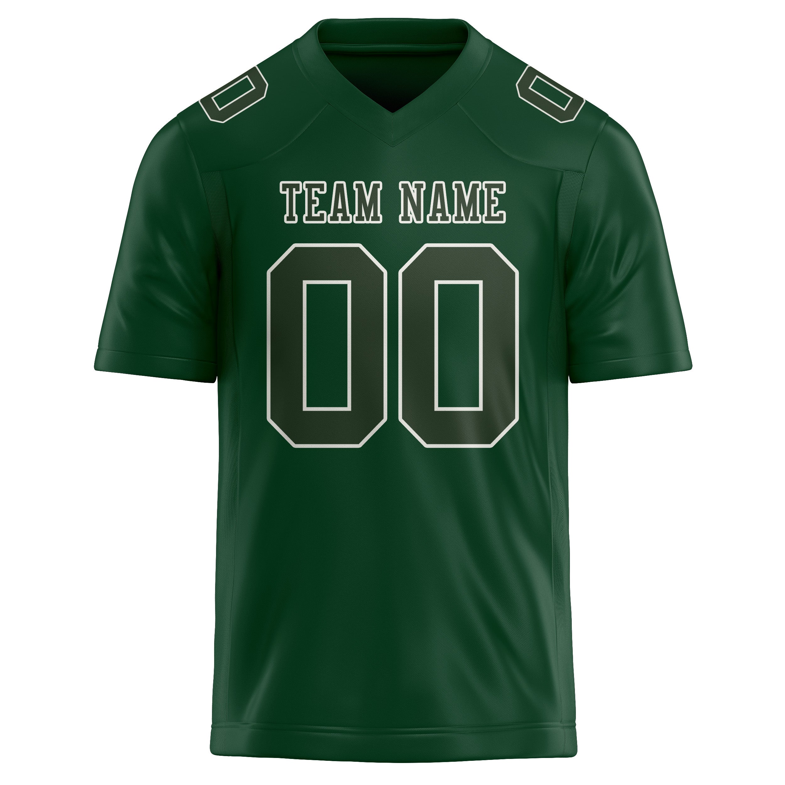 Custom Green Dark Green Football Jersey