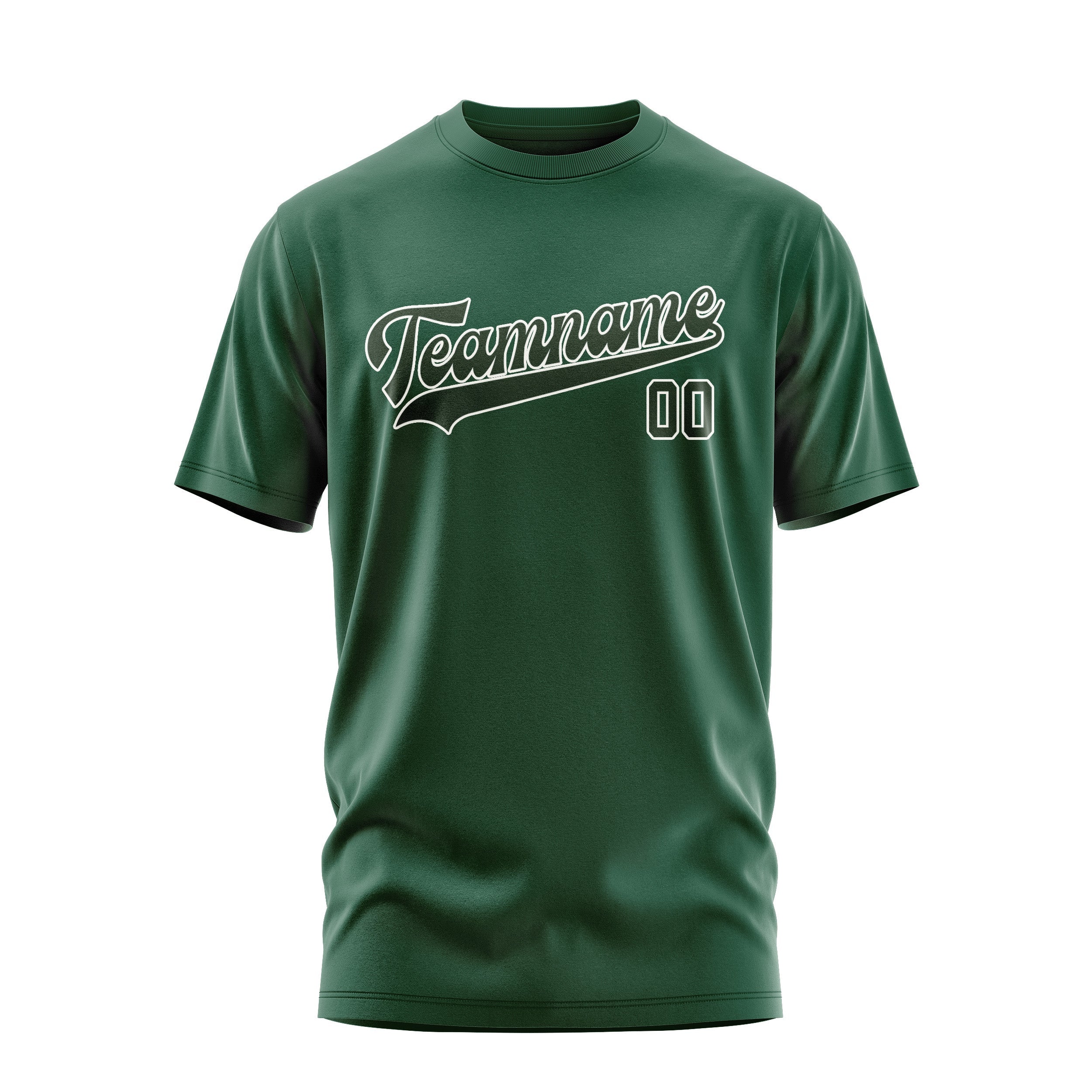 Custom Green Dark Green T-Shirt