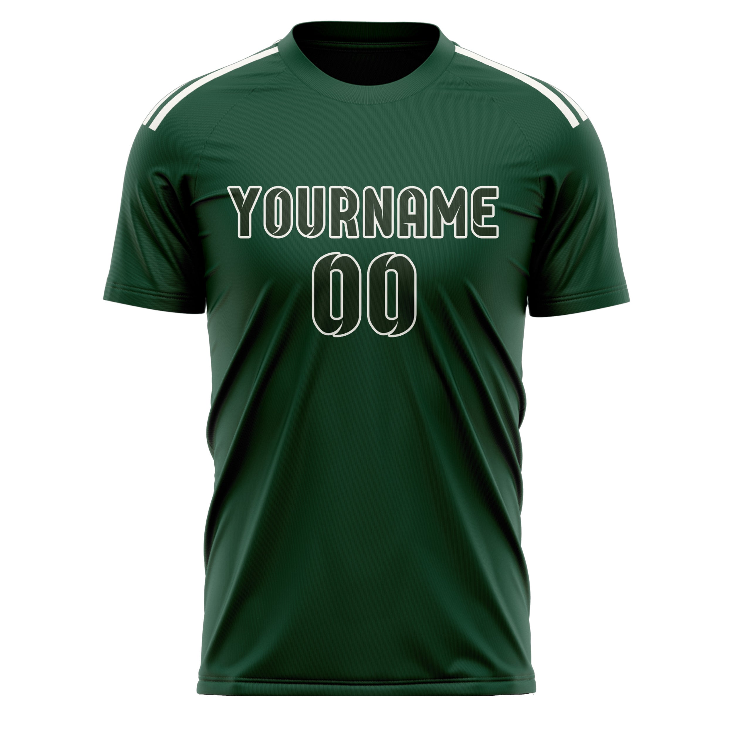 Custom Green Dark Green Soccer Jersey