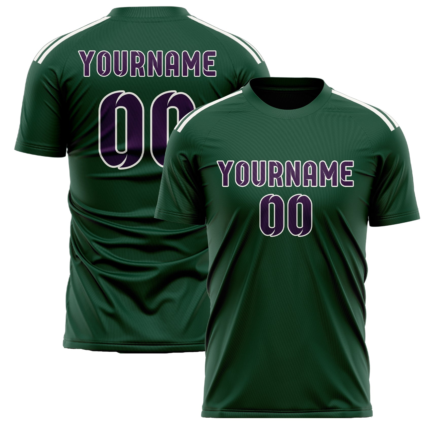 Custom Green Purple Soccer Jersey