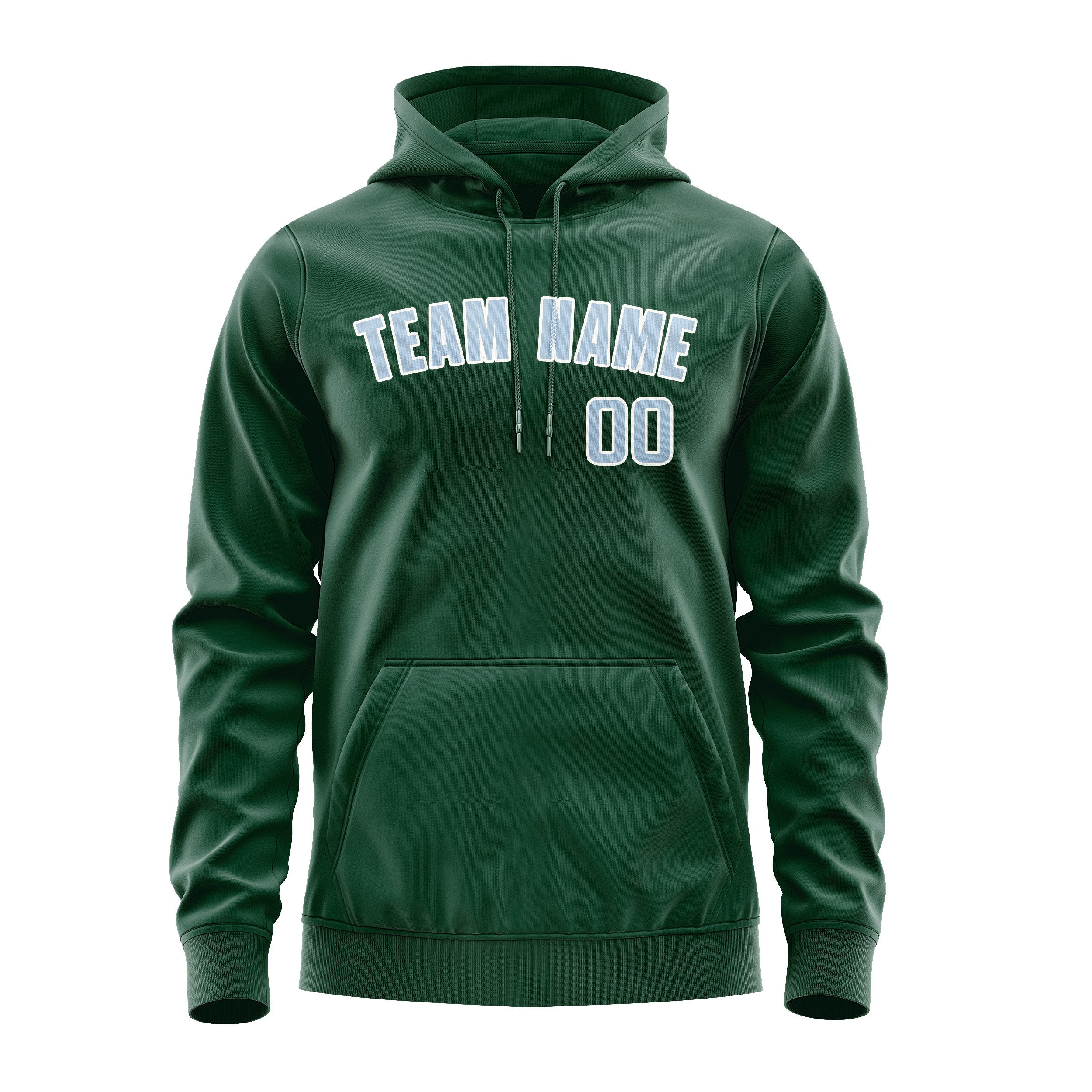 Custom Green Light Blue Hoodie