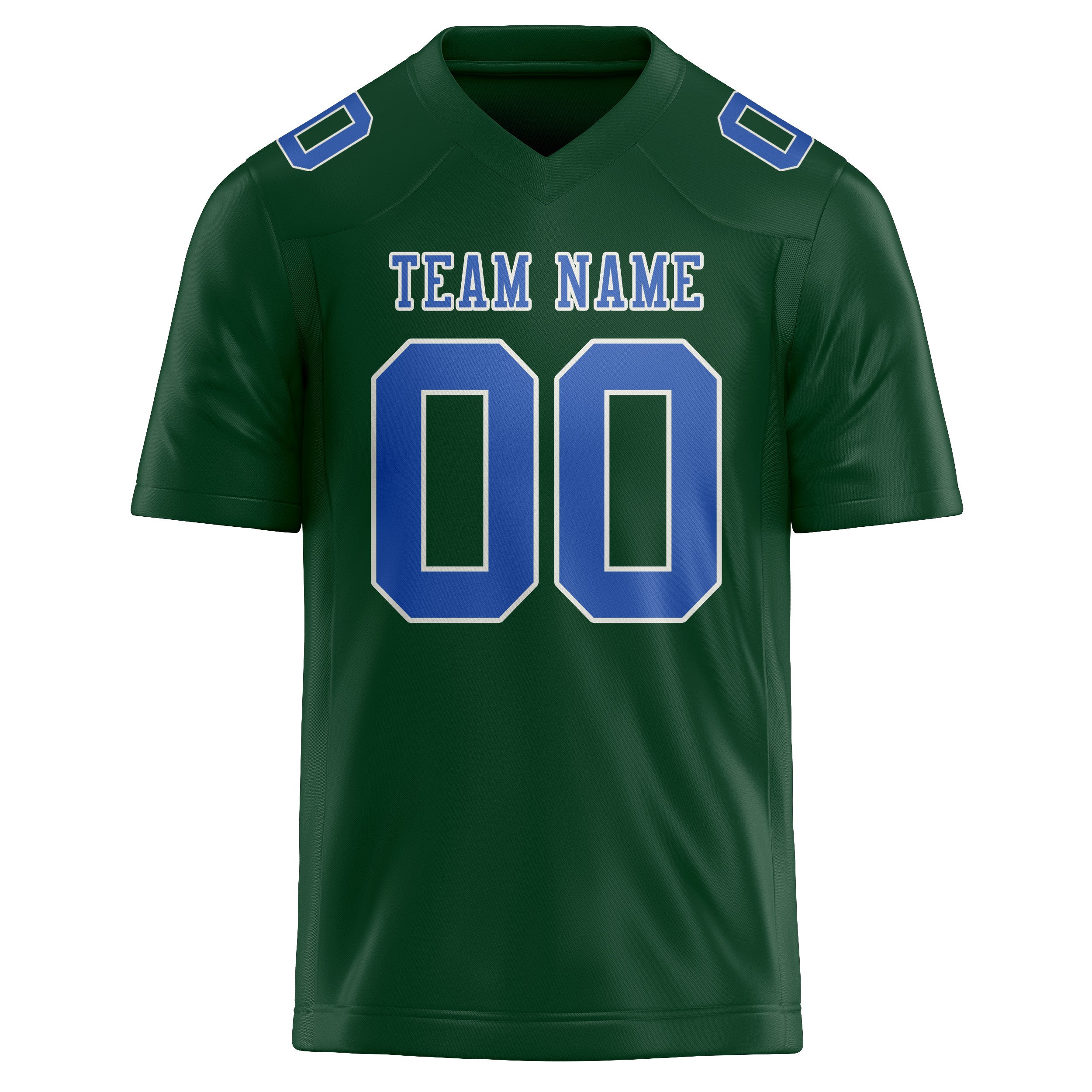 Custom Green Sky Blue Football Jersey