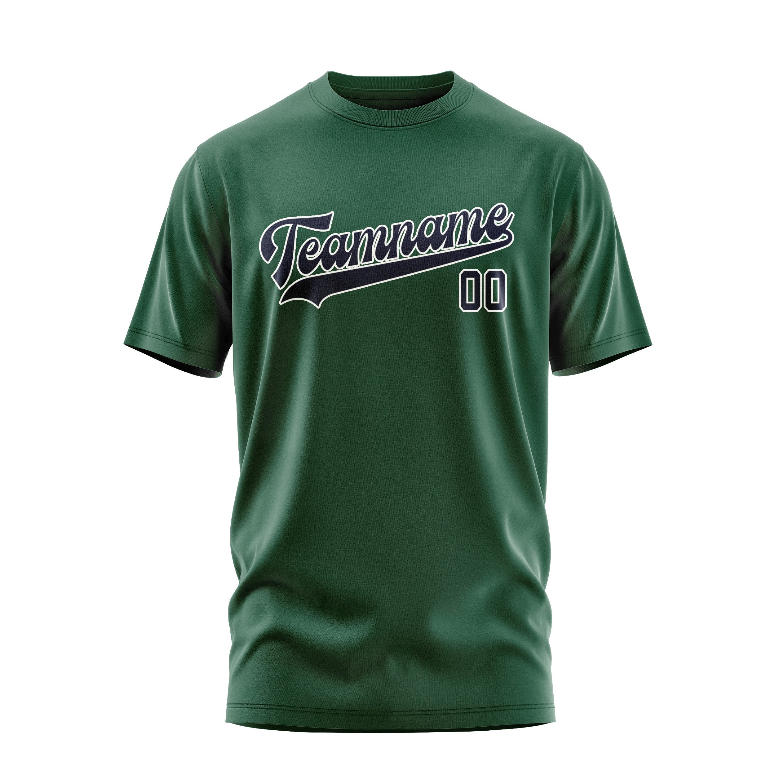 Custom Green Navy T-Shirt