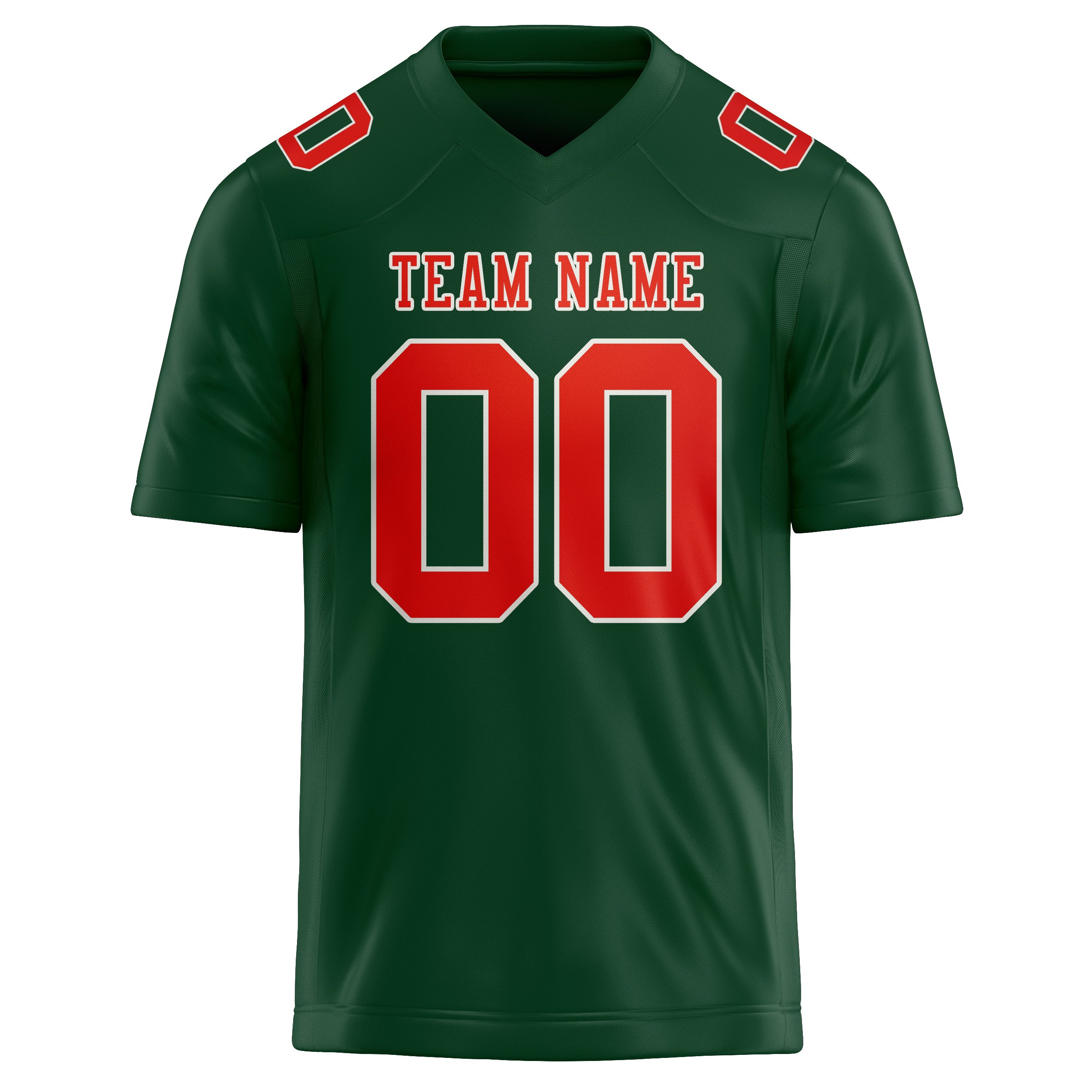 Custom Green Orange Red Football Jersey