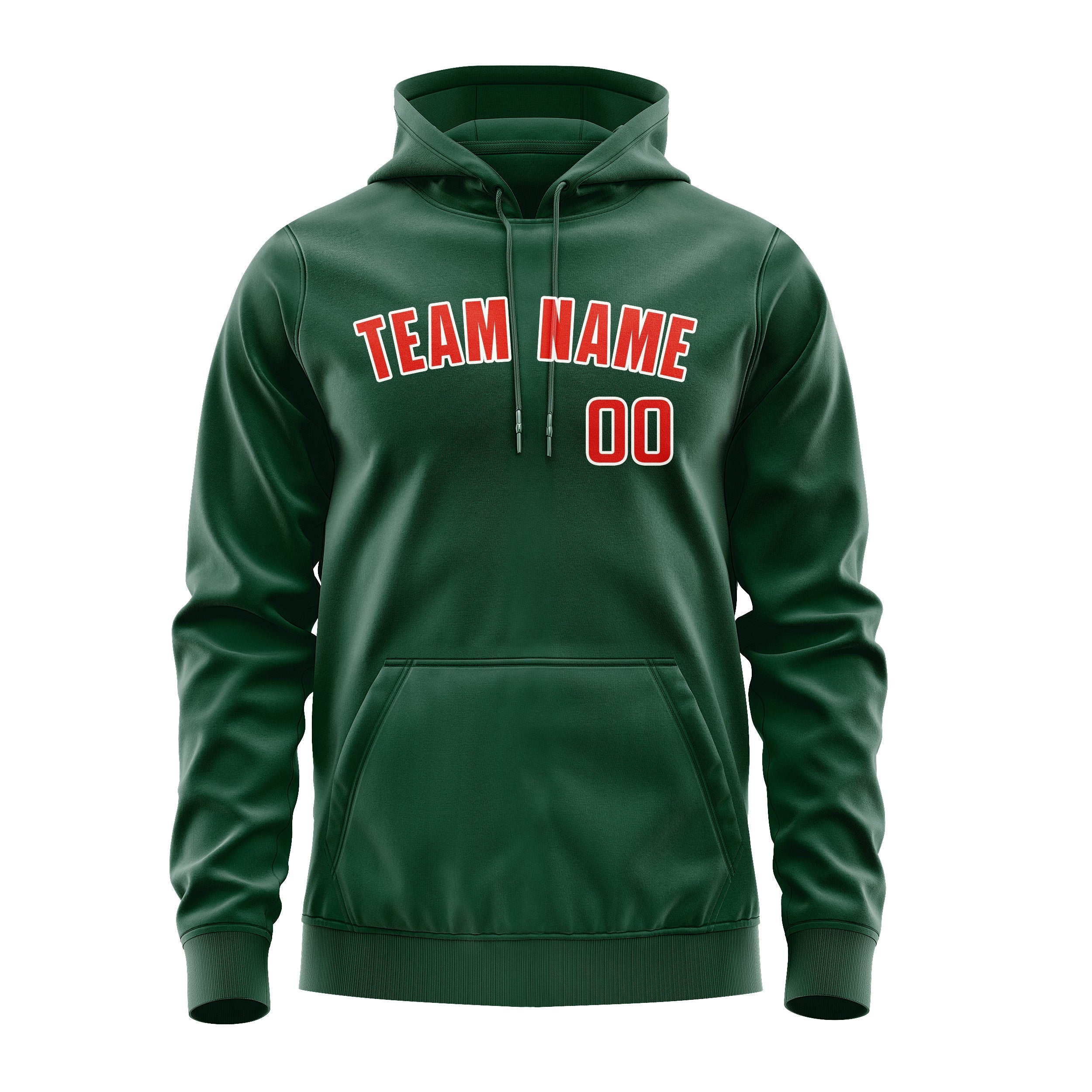 Custom Green Orange Red Hoodie