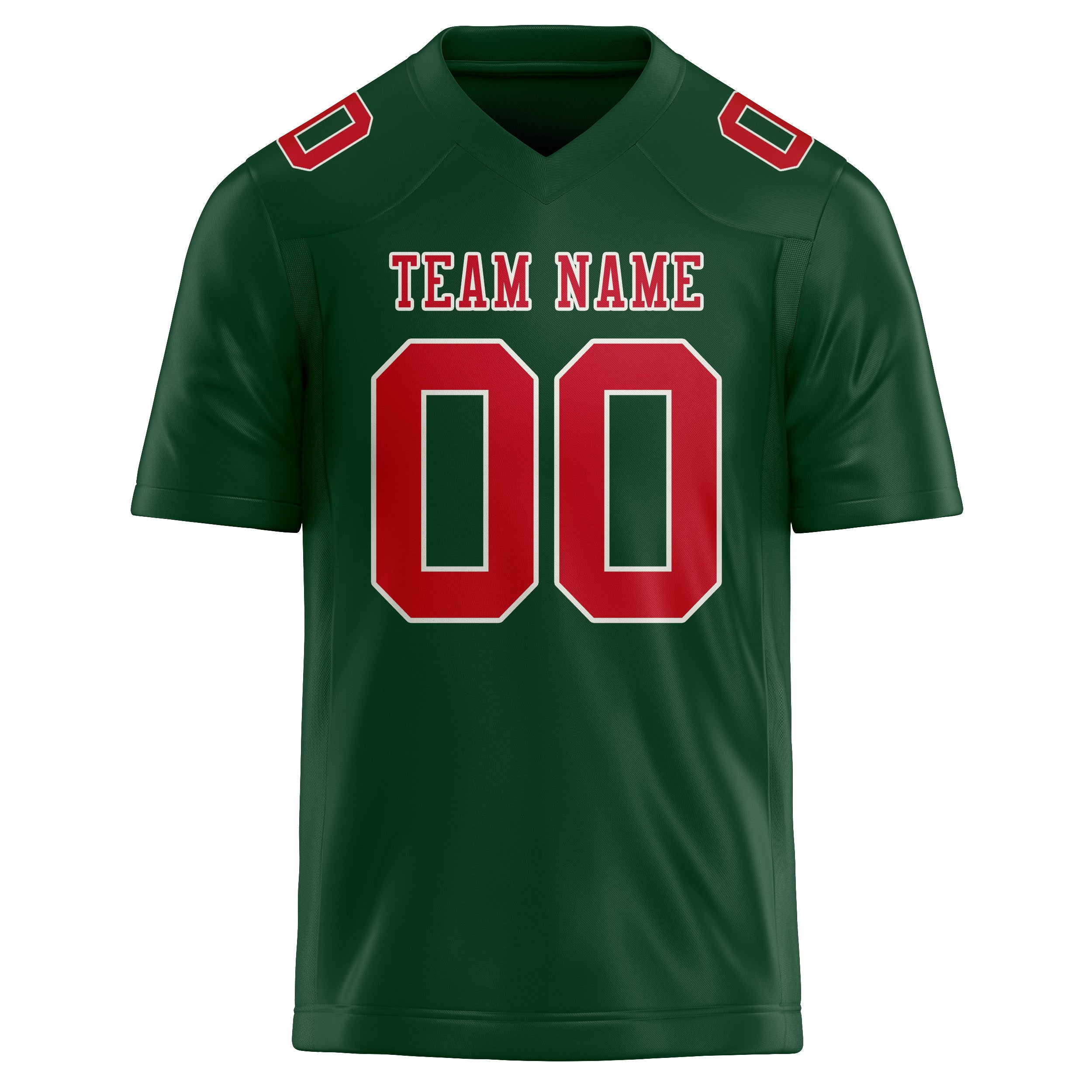 Custom Green Red Football Jersey