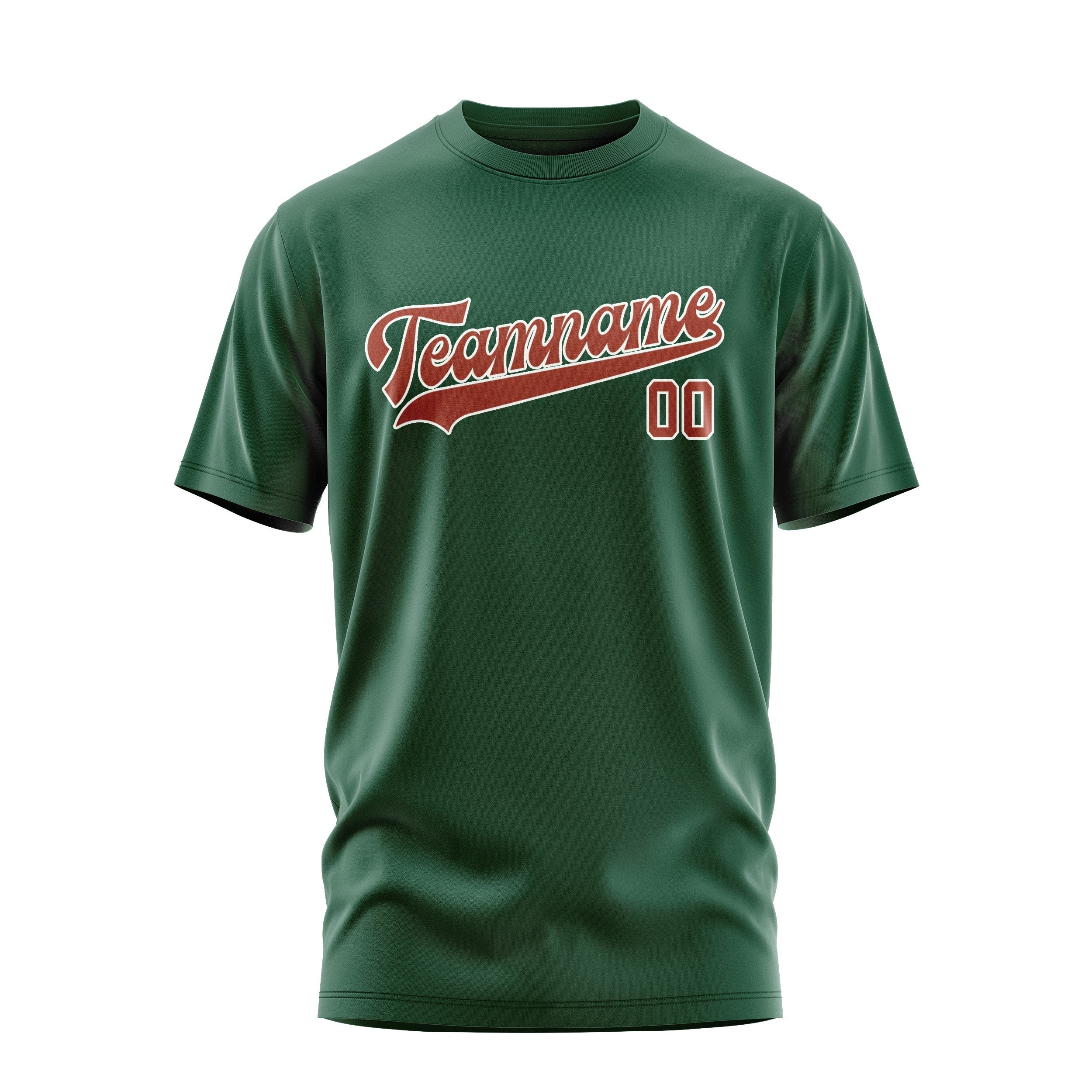 Custom Green Coral Red T-Shirt