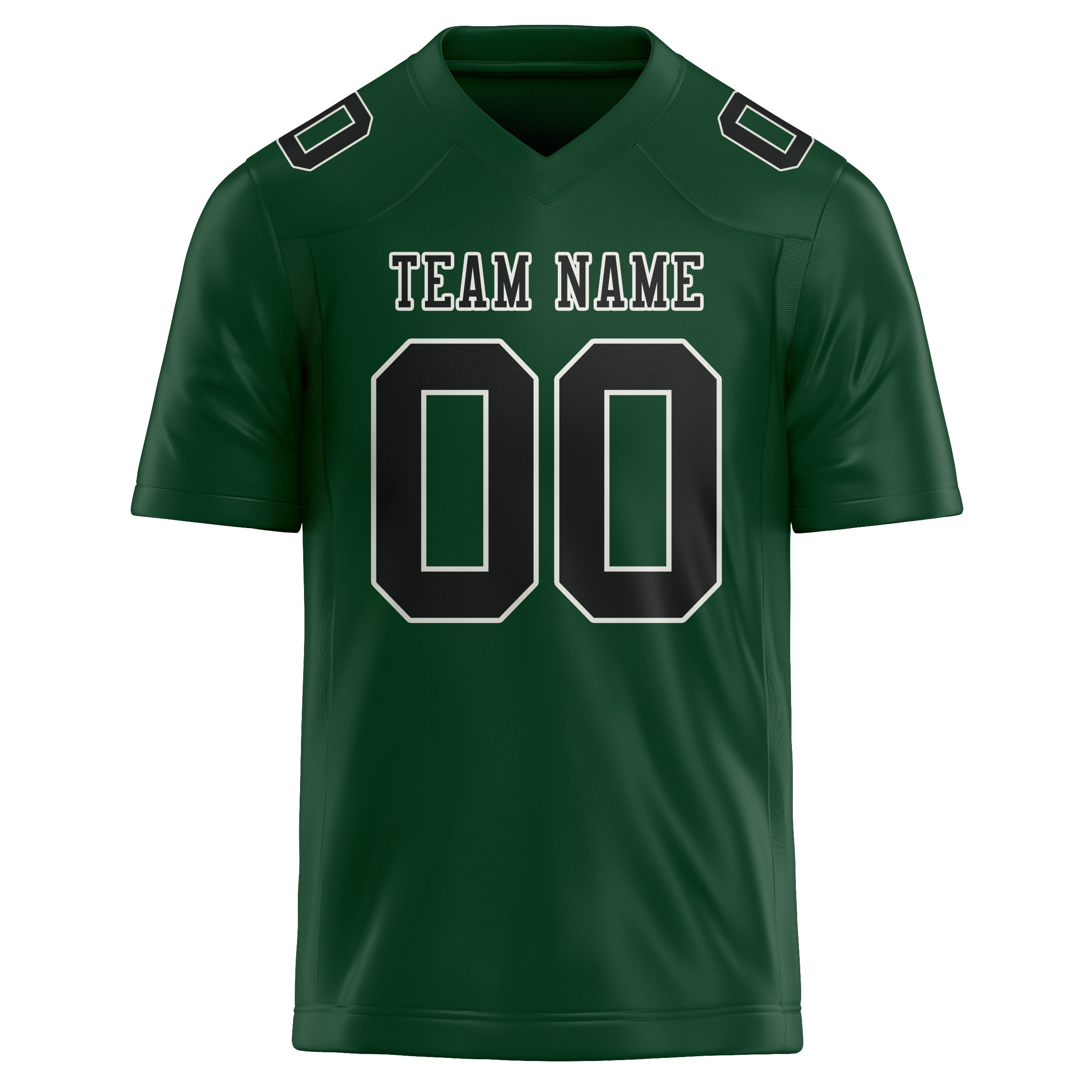 Custom Green Black Football Jersey