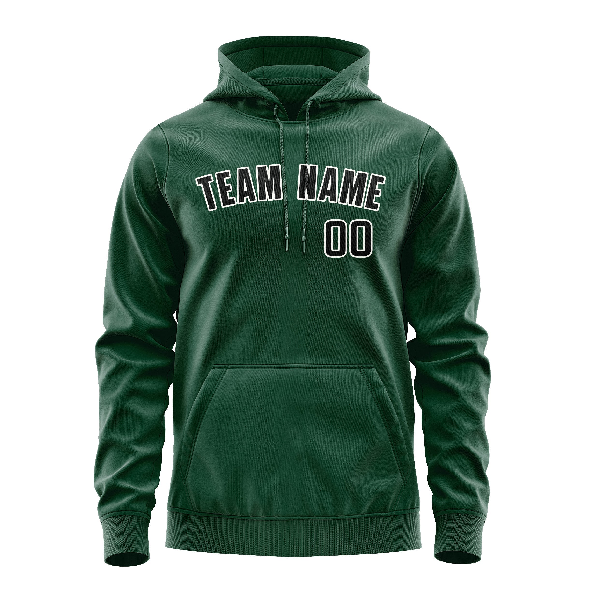 Custom Green Black Hoodie