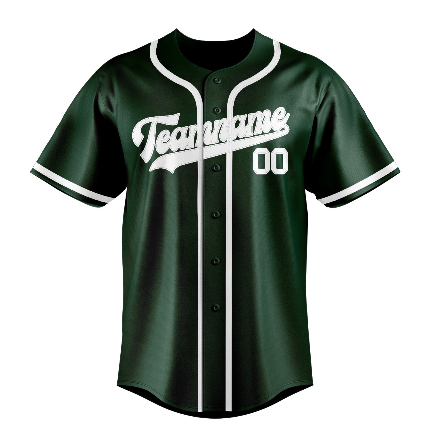 Custom Green White Baseball Jersey