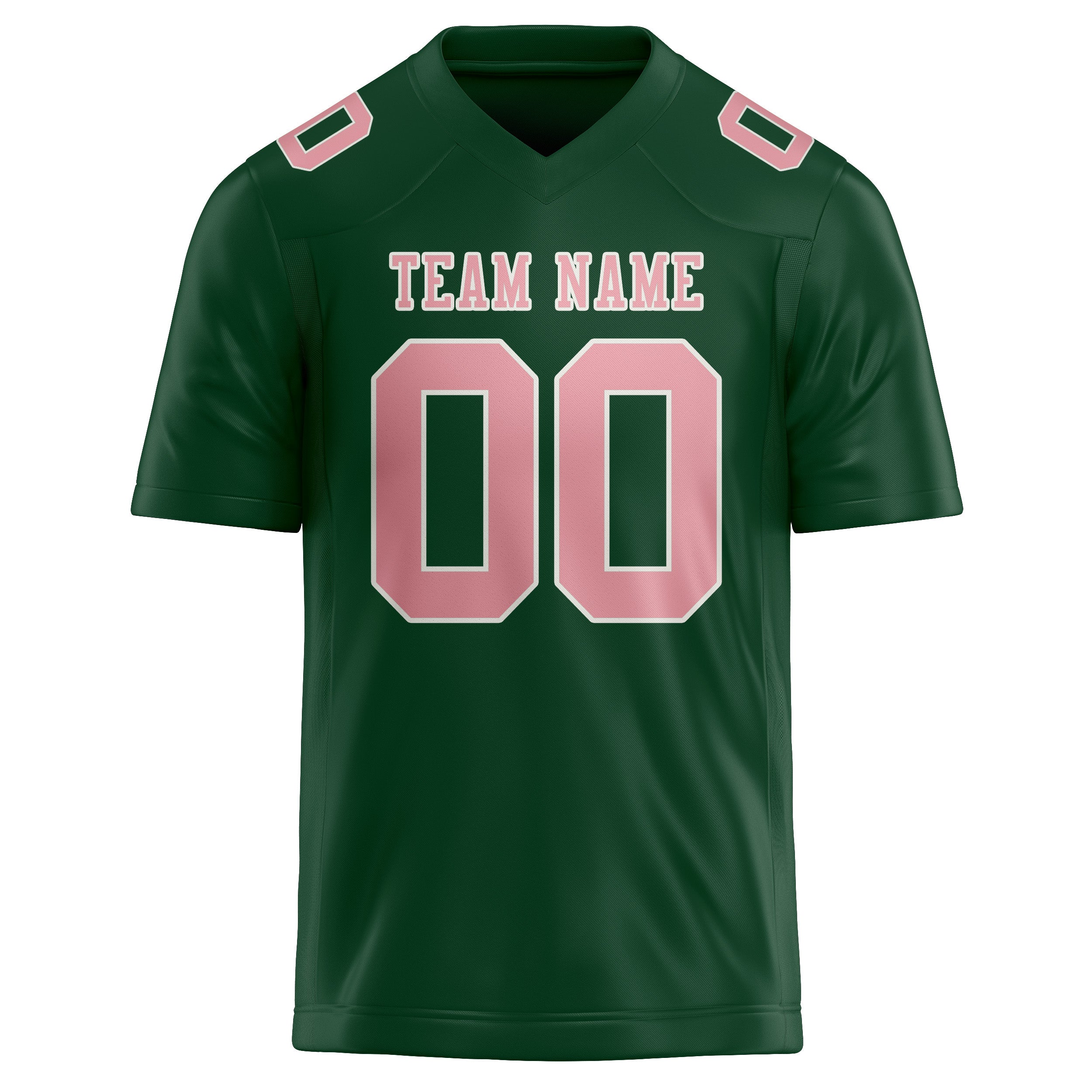 Custom Green Light Pink Football Jersey