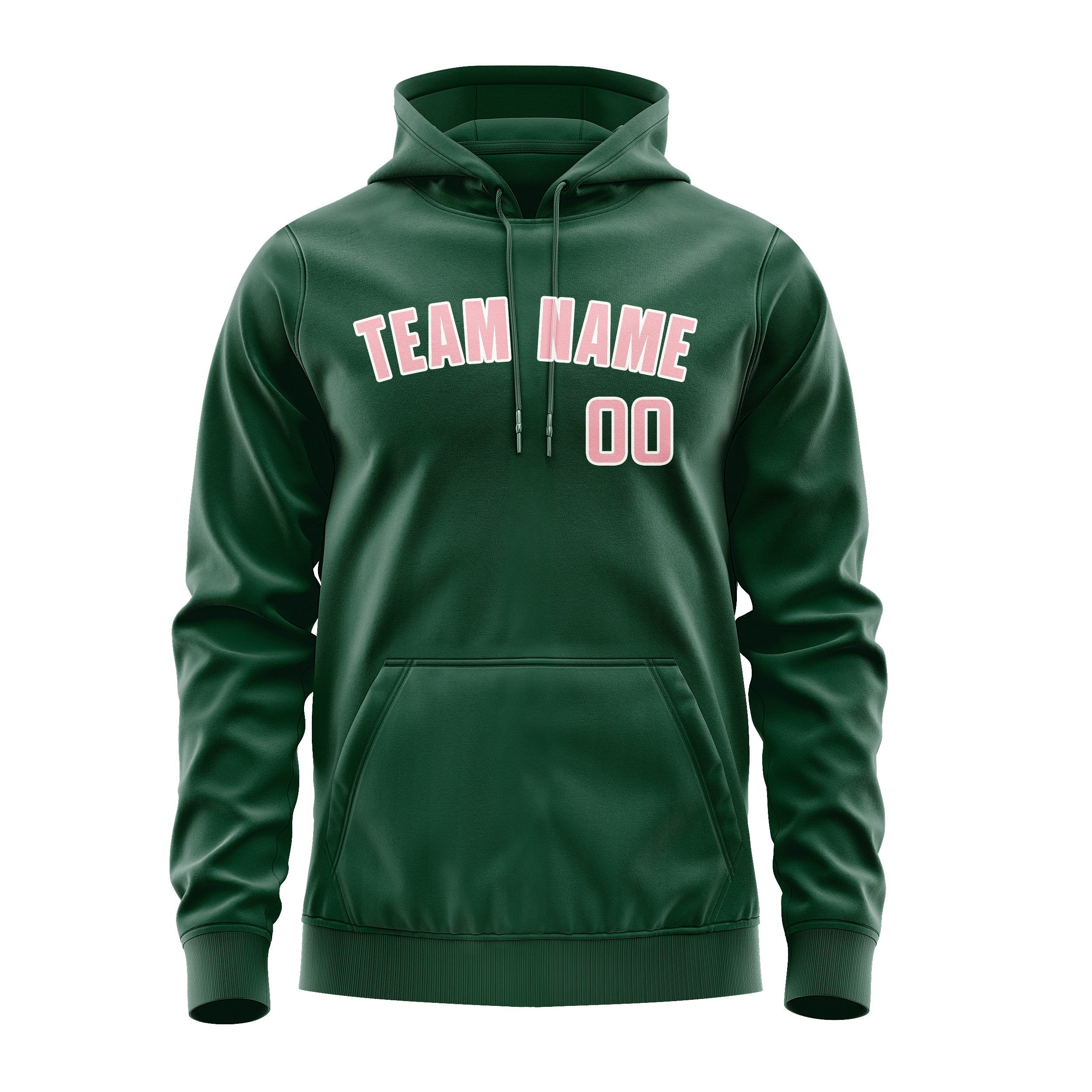 Custom Green Light Pink Hoodie