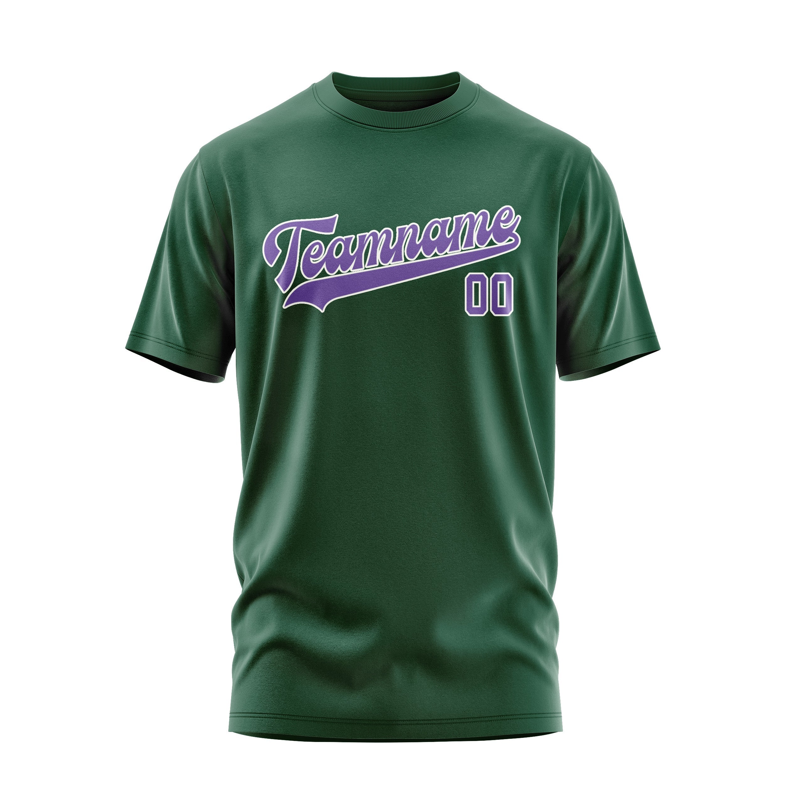 Custom Green Light Purple T-Shirt
