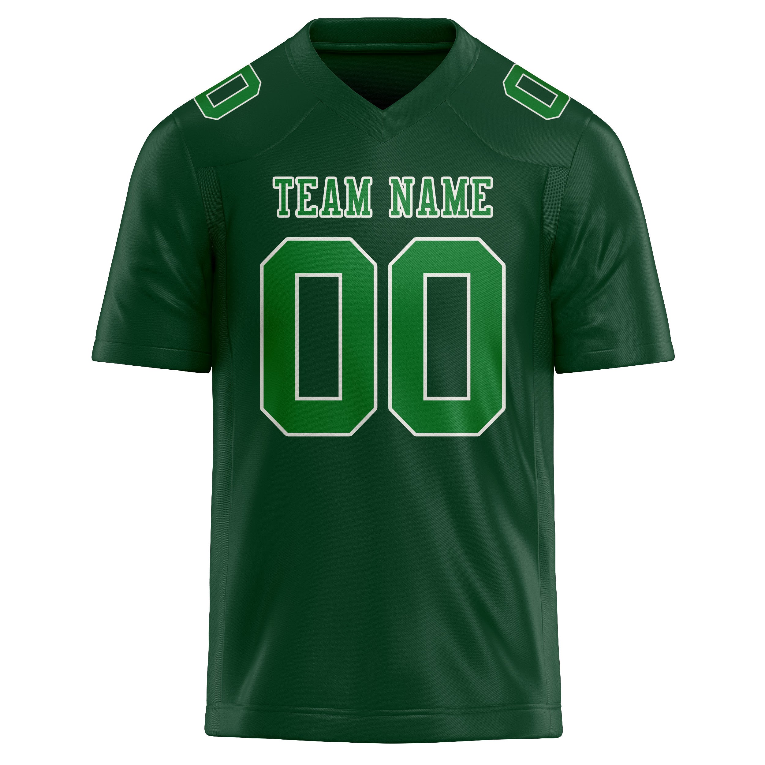 Custom Green Emerald Green Football Jersey