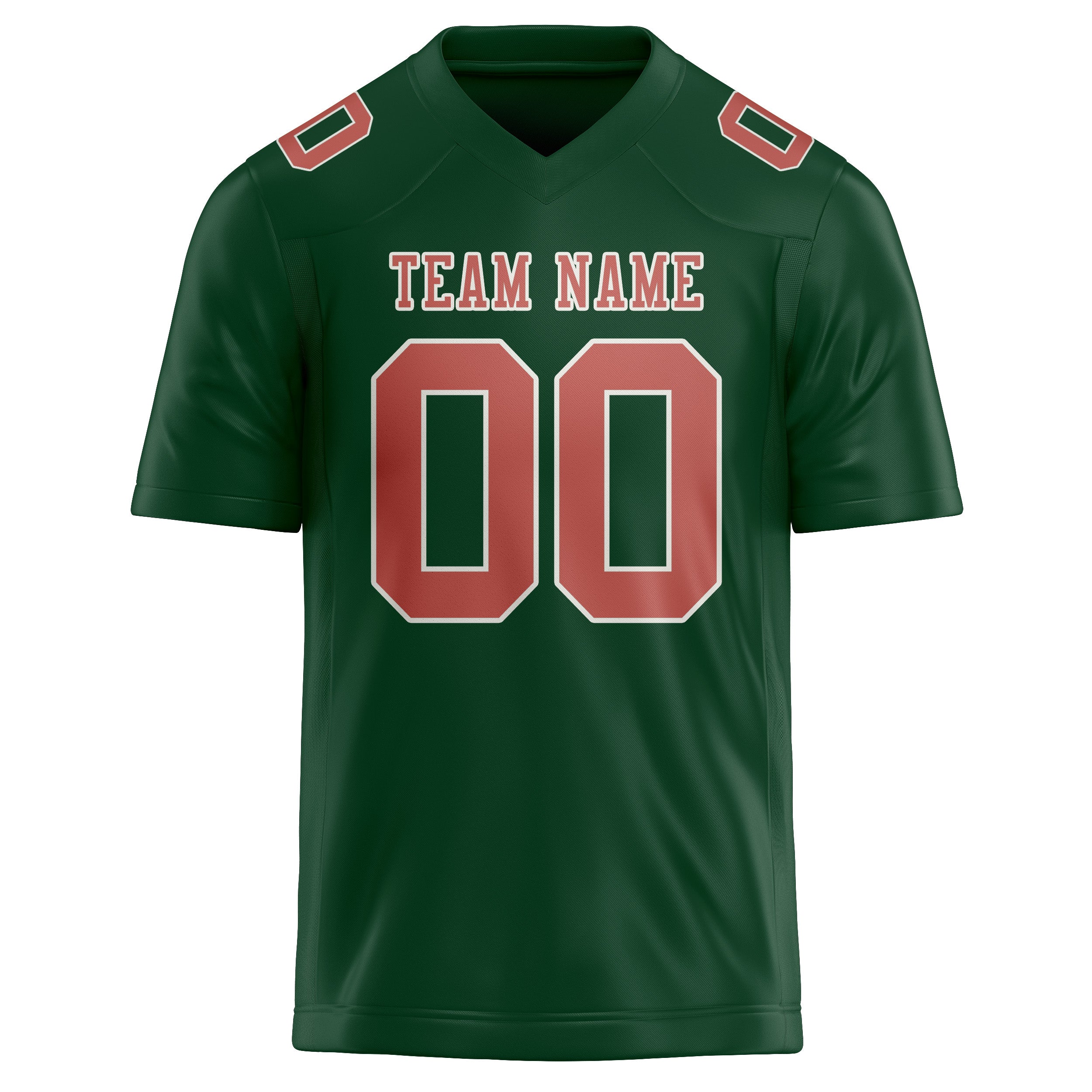Custom Green Copper Rose Football Jersey