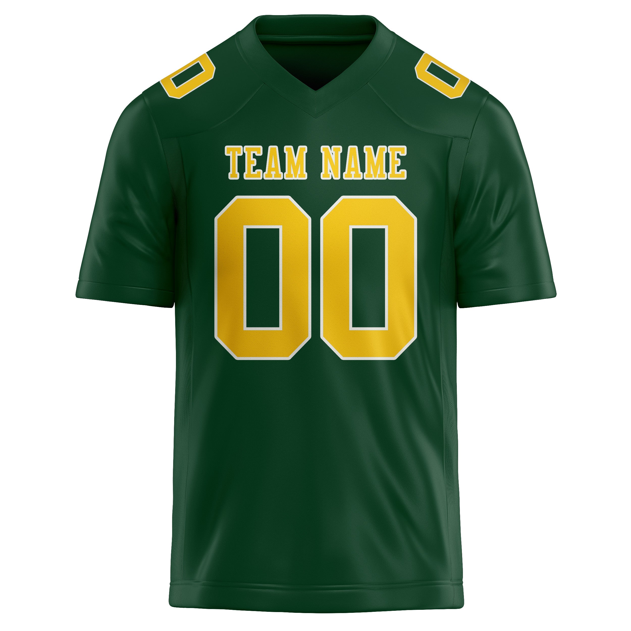 Custom Green Gold Football Jersey