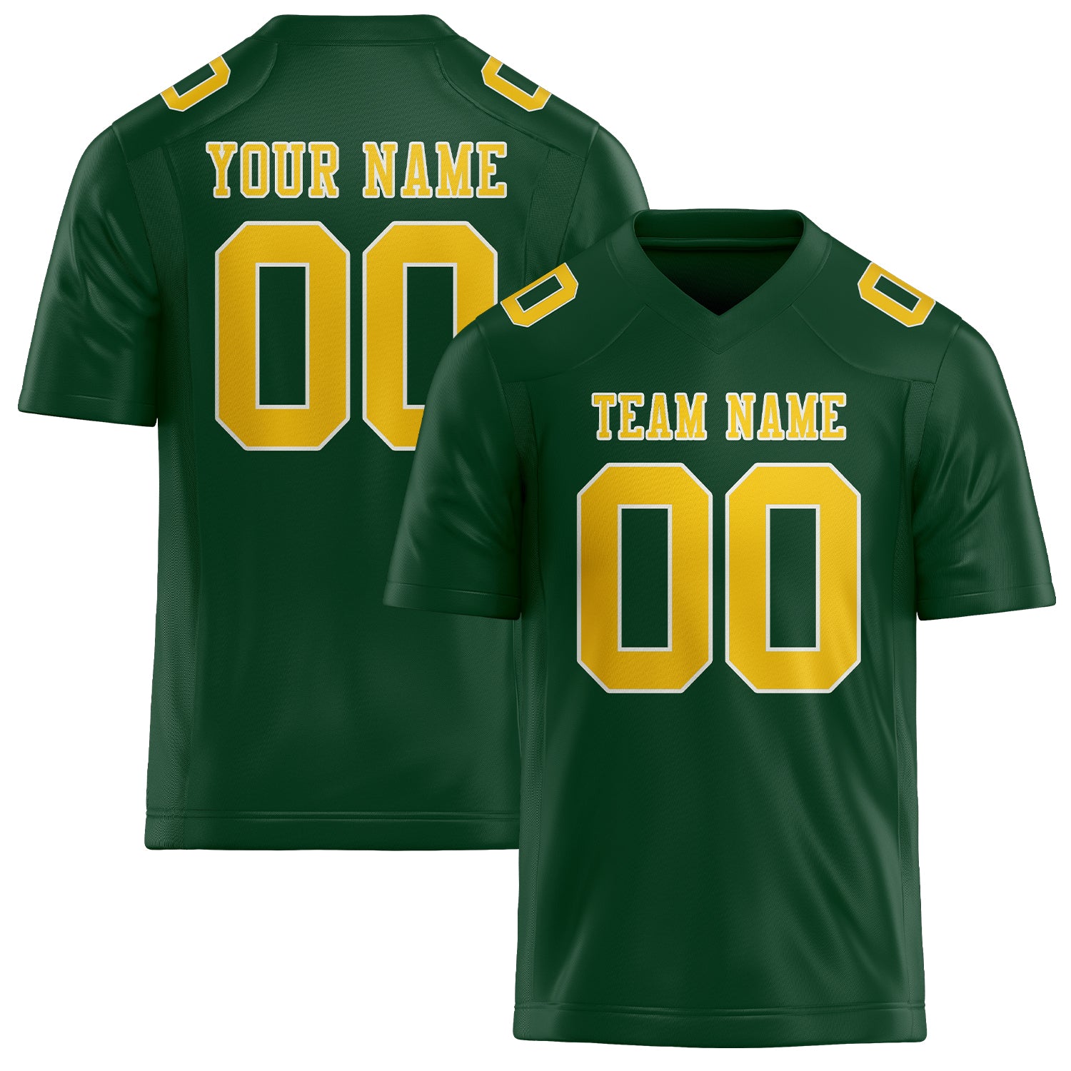Custom Green Gold Football Jersey