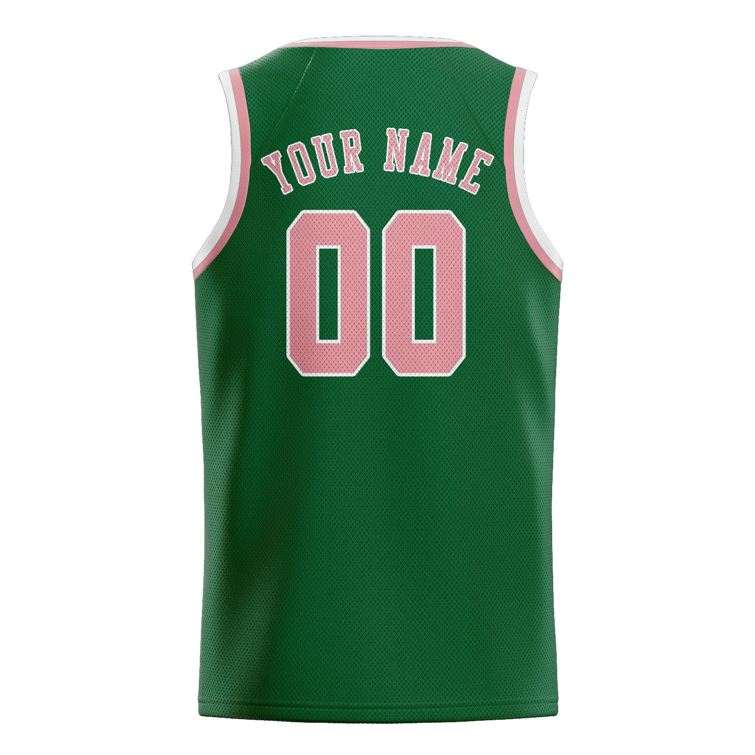 Custom Green Light Pink Basketball Jersey