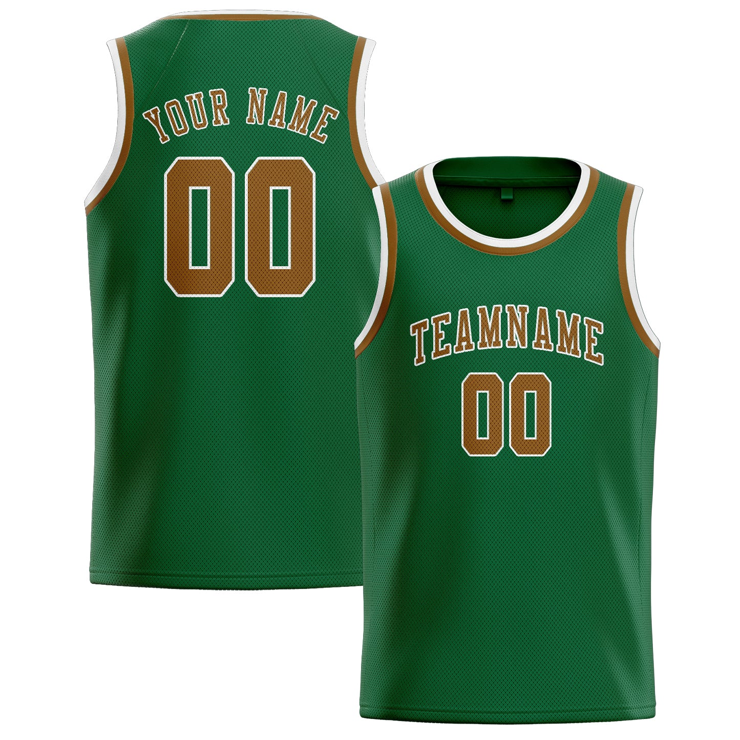 Custom Green Khaki Basketball Jersey