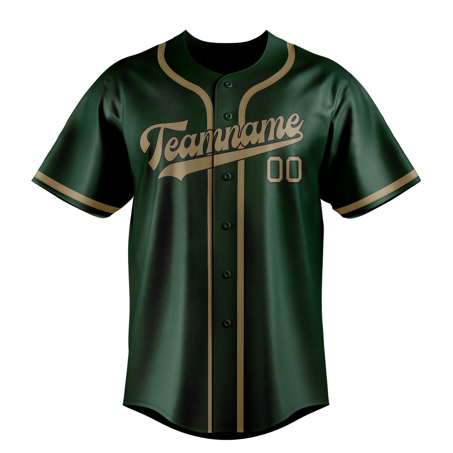 Custom Green Light Khaki Baseball Jersey