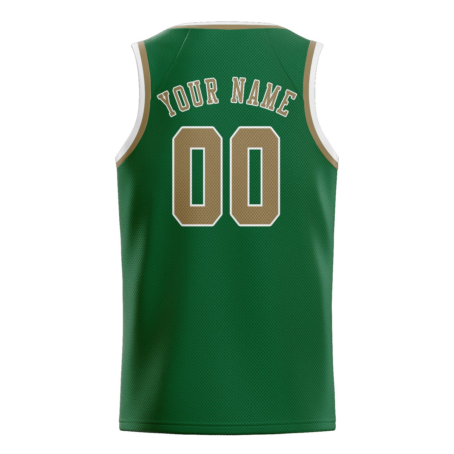 Custom Green Light Khaki Basketball Jersey