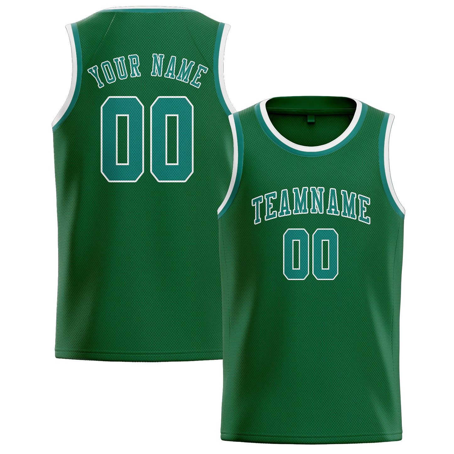 Custom Green Blue Green Basketball Jersey