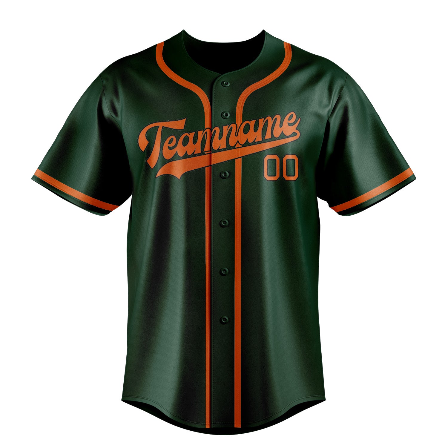 Custom Green Orange Baseball Jersey