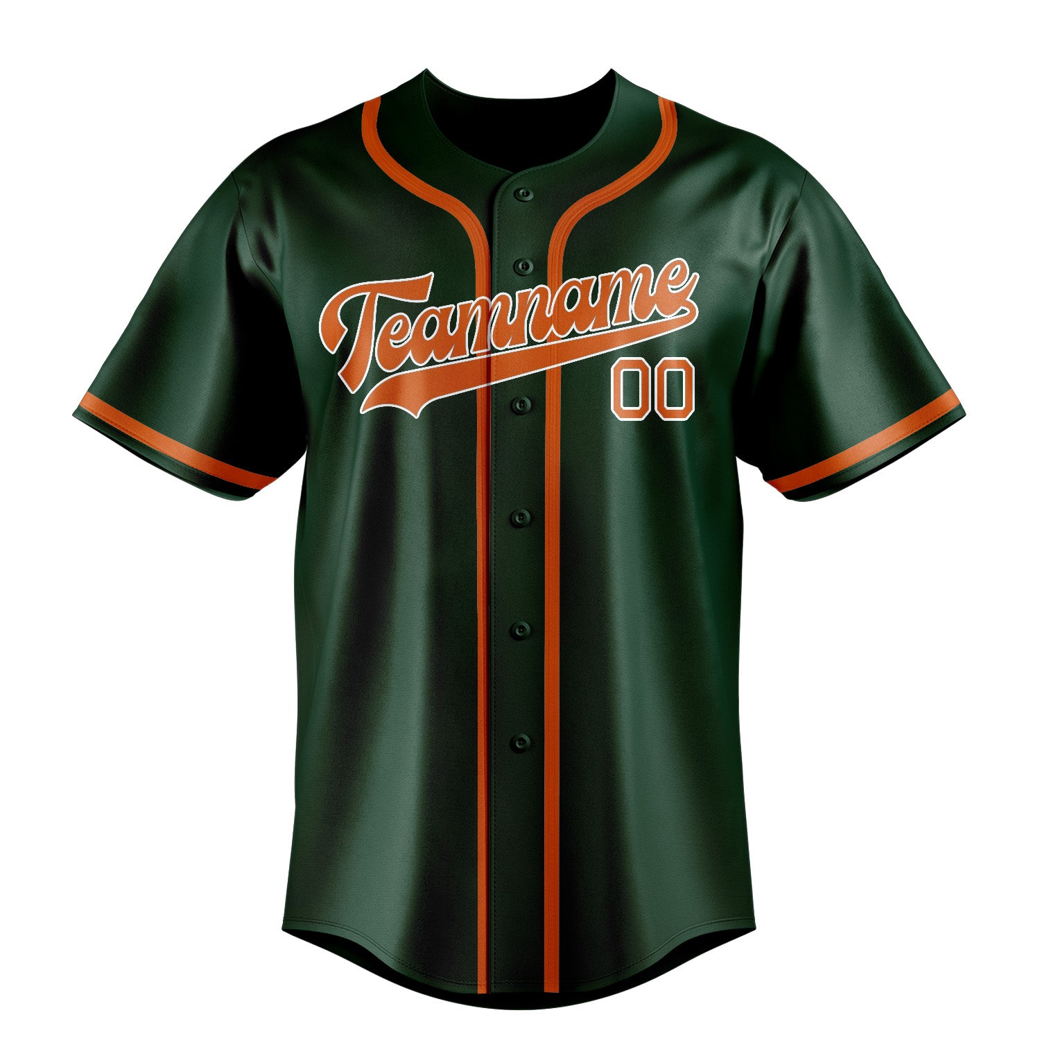 Custom Green Orange Baseball Jersey