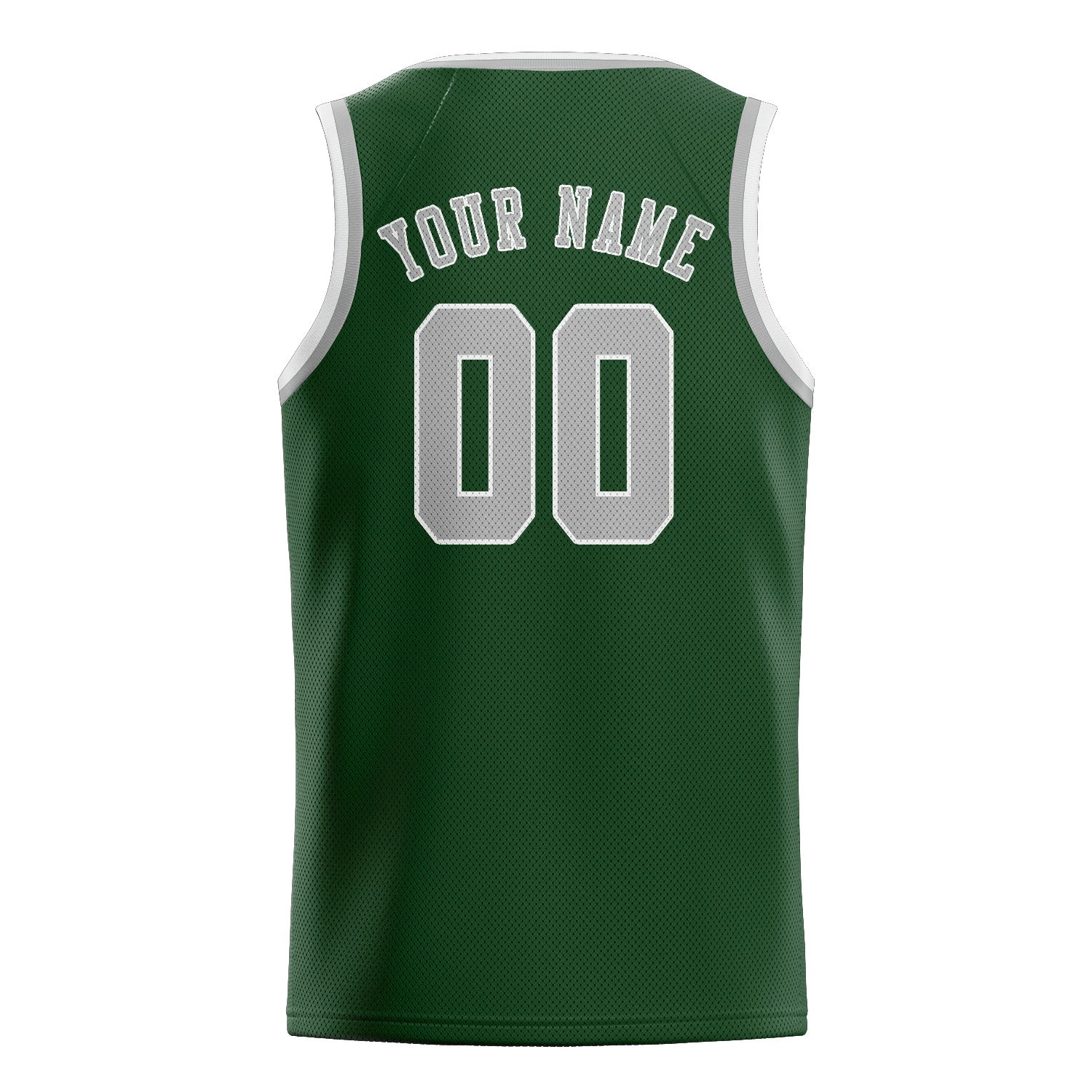 Custom Dark Green Gray Basketball Jersey