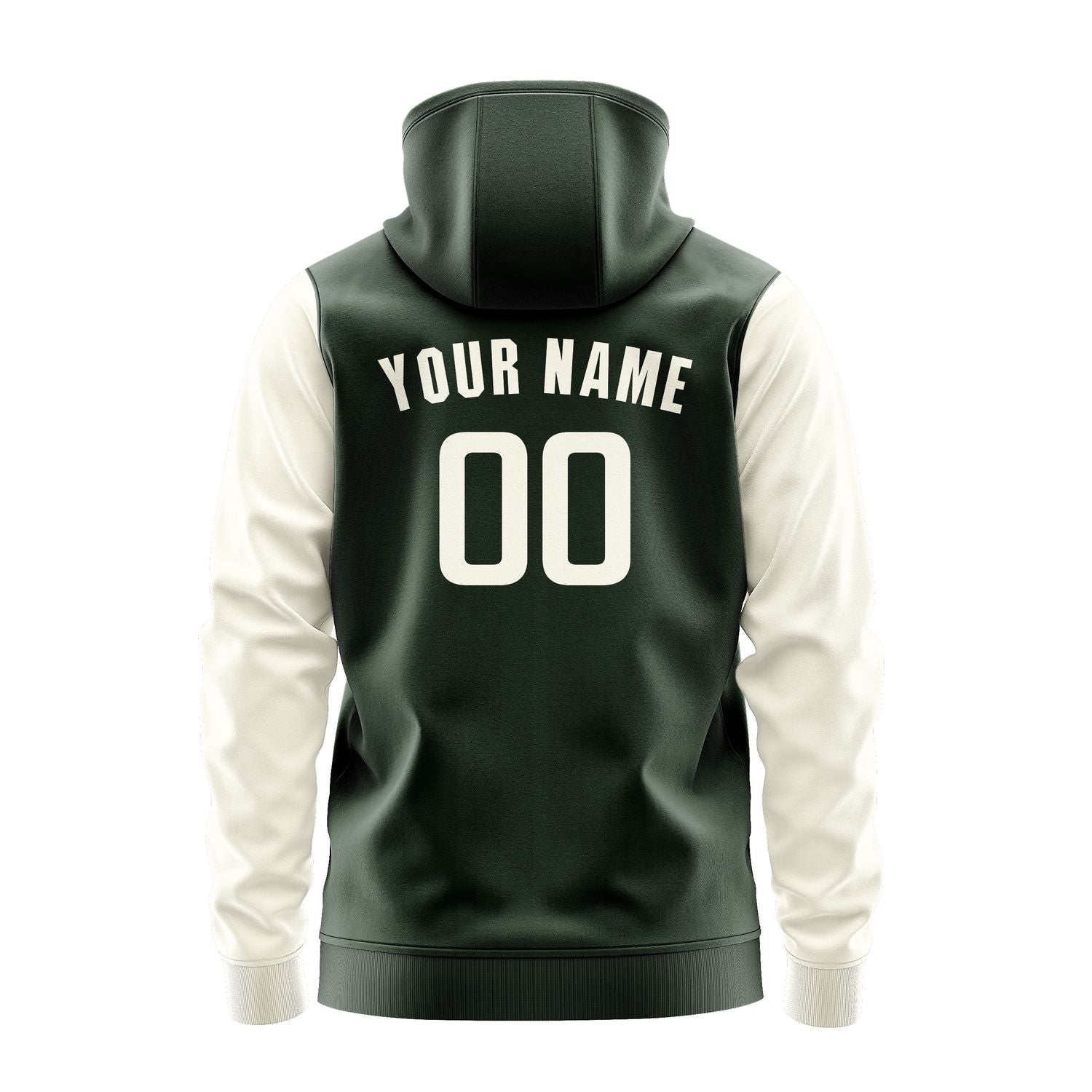 Custom Dark Green Cream Hoodie 0606030306B31803