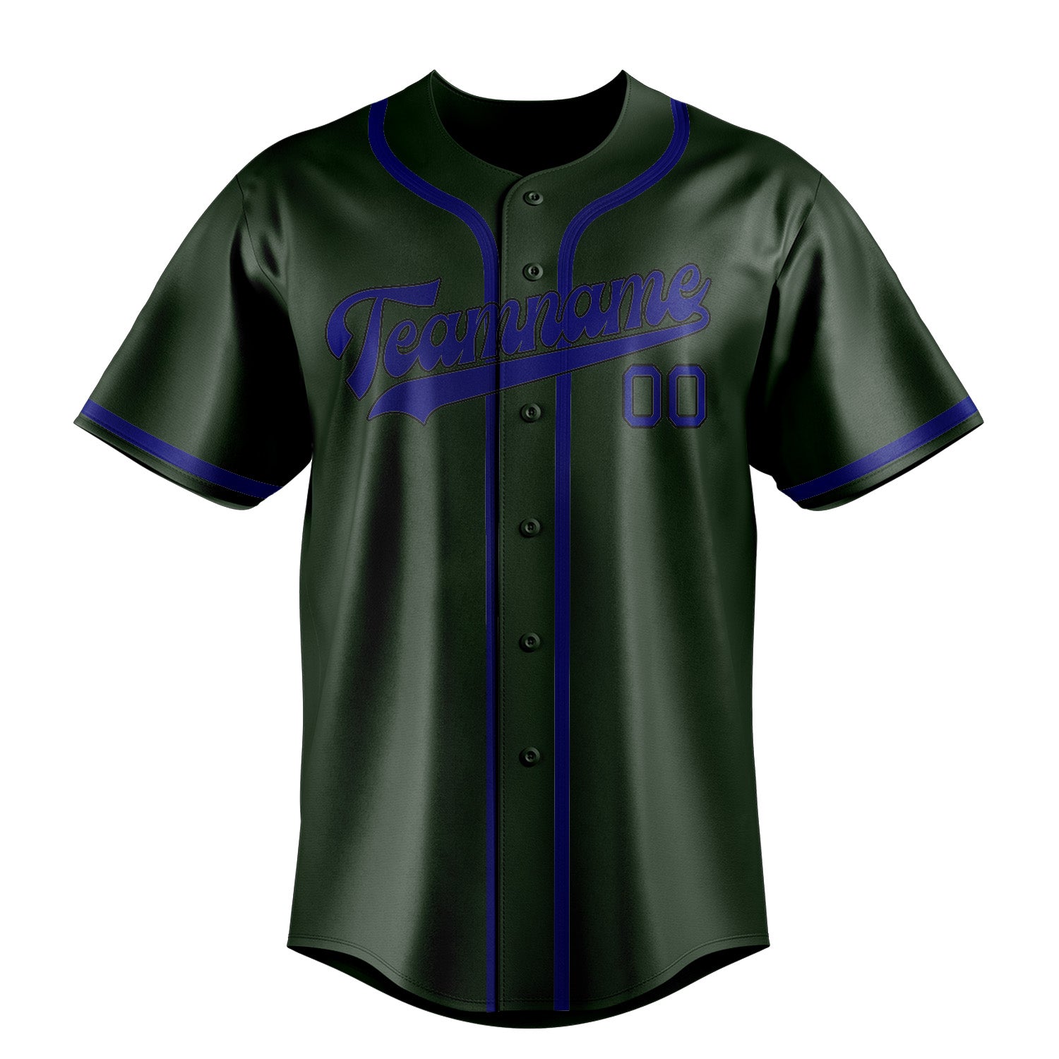 Custom Dark Green Sky Blue Baseball Jersey