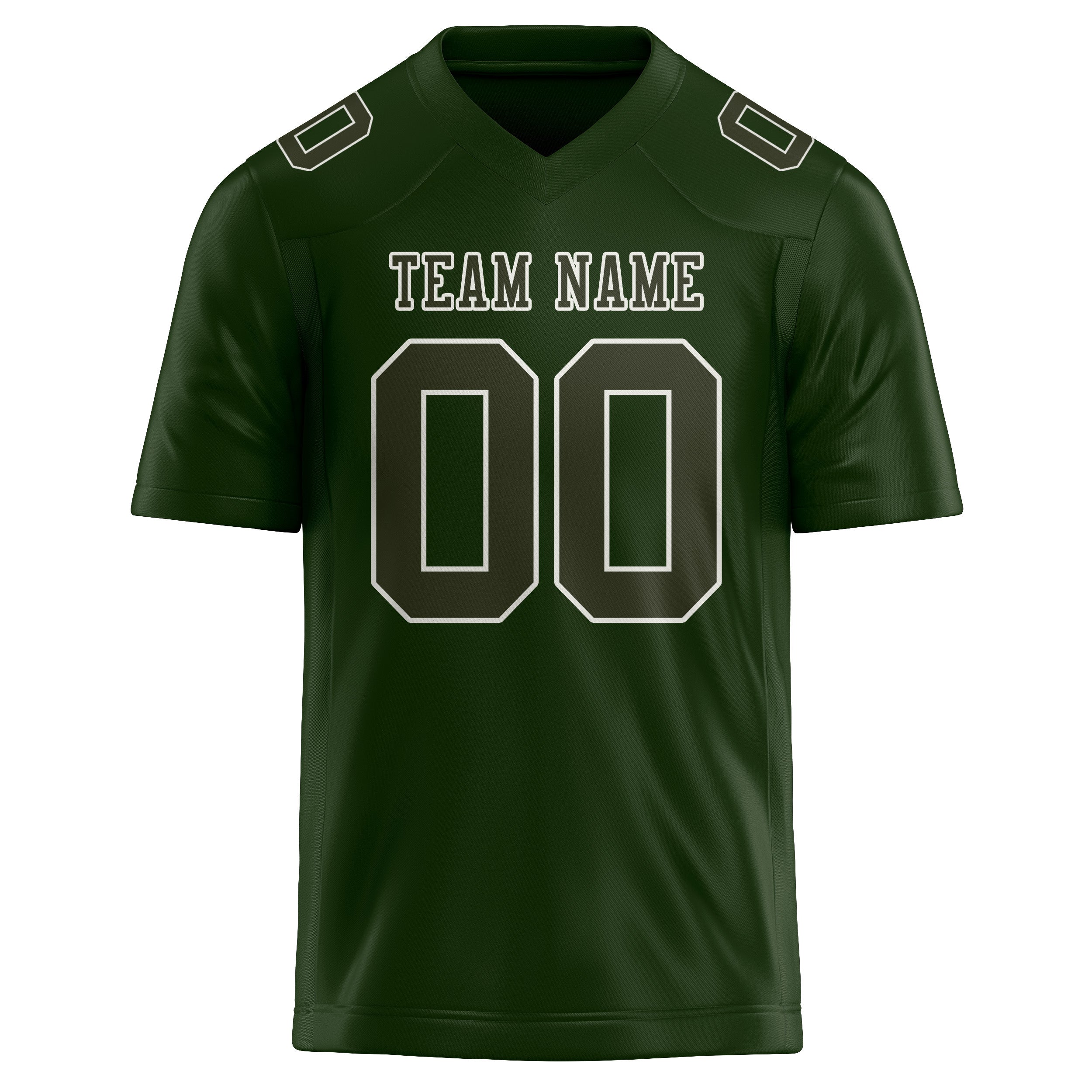 Custom Dark Green Olive Football Jersey