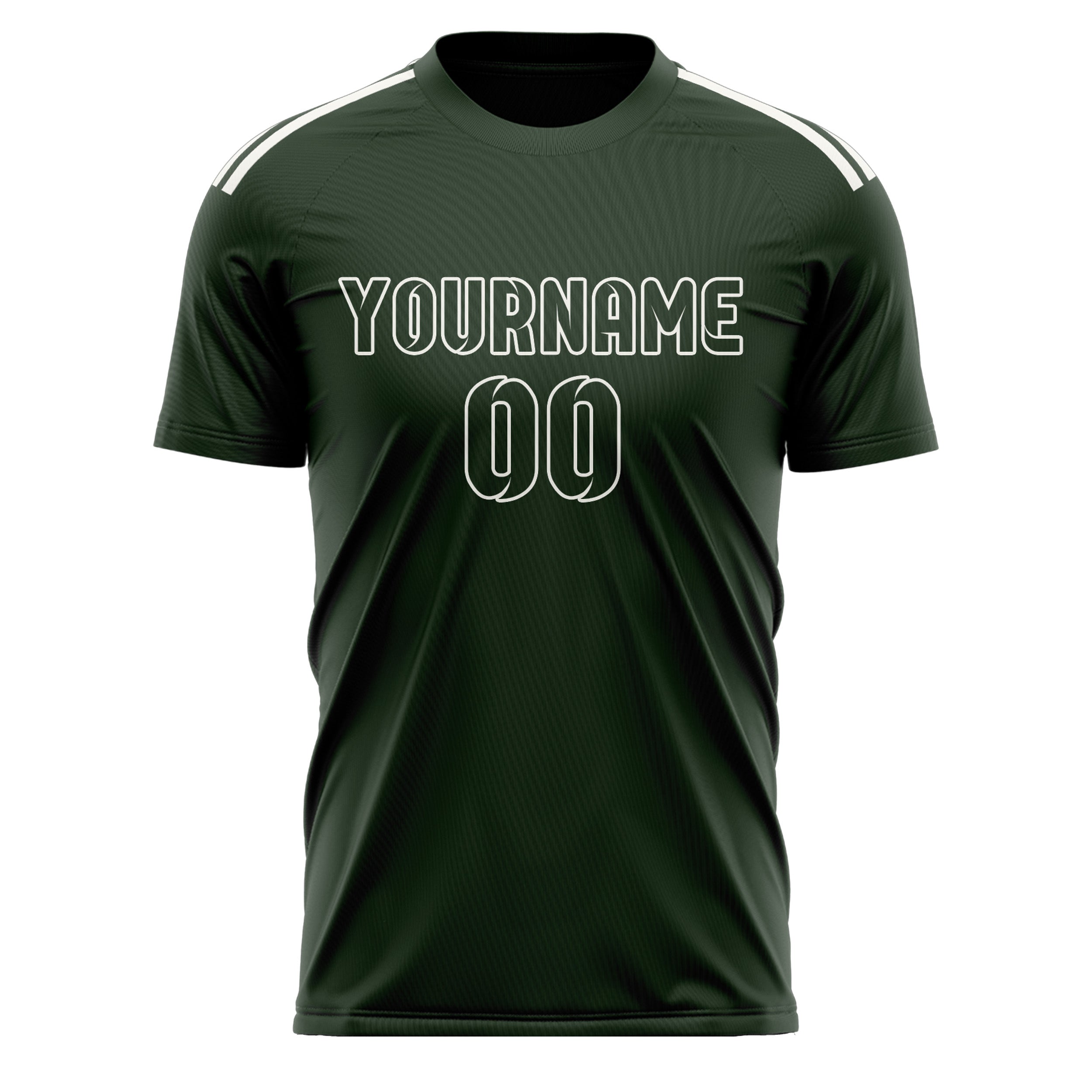 Custom Dark Green Dark Green Soccer Jersey