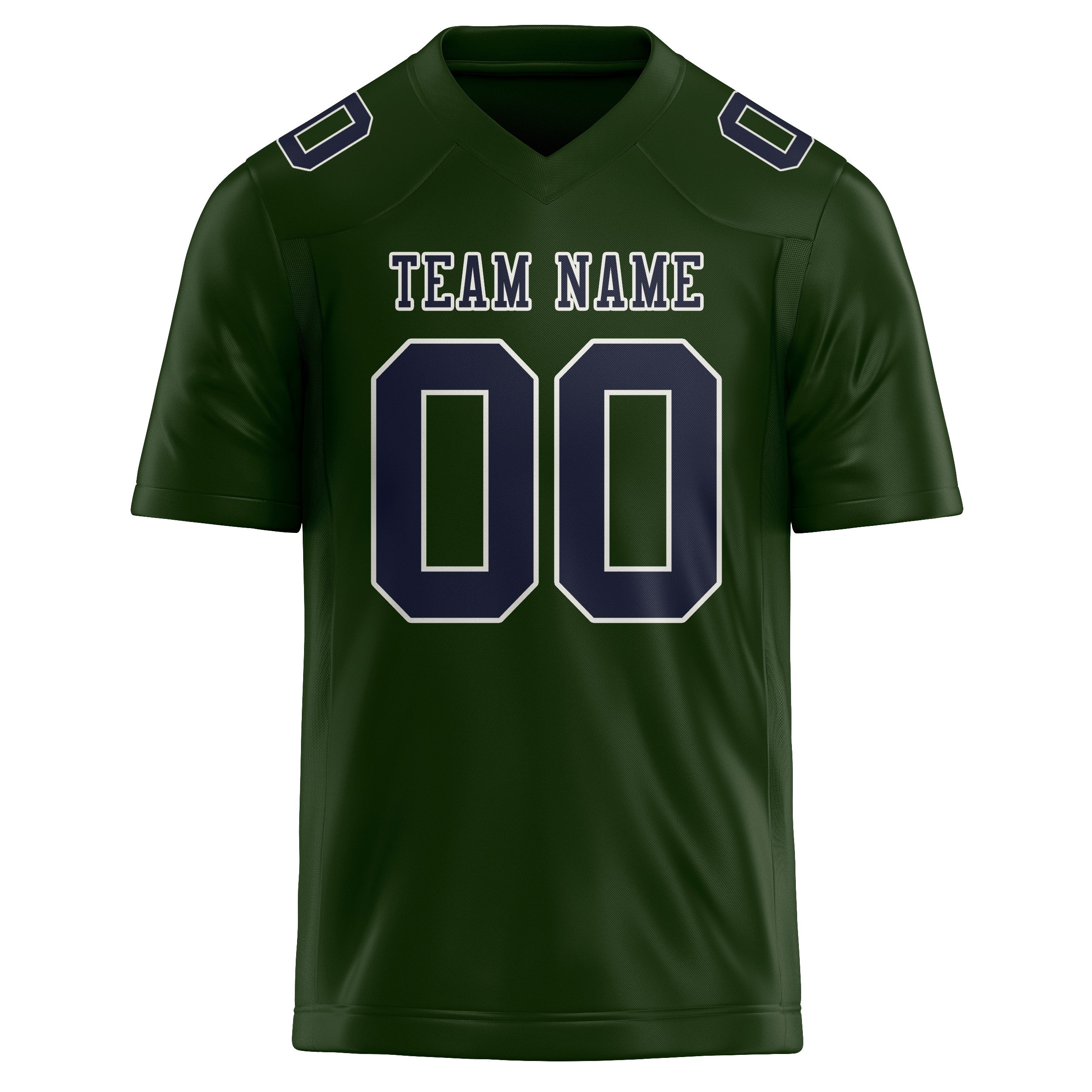Custom Dark Green Navy Football Jersey