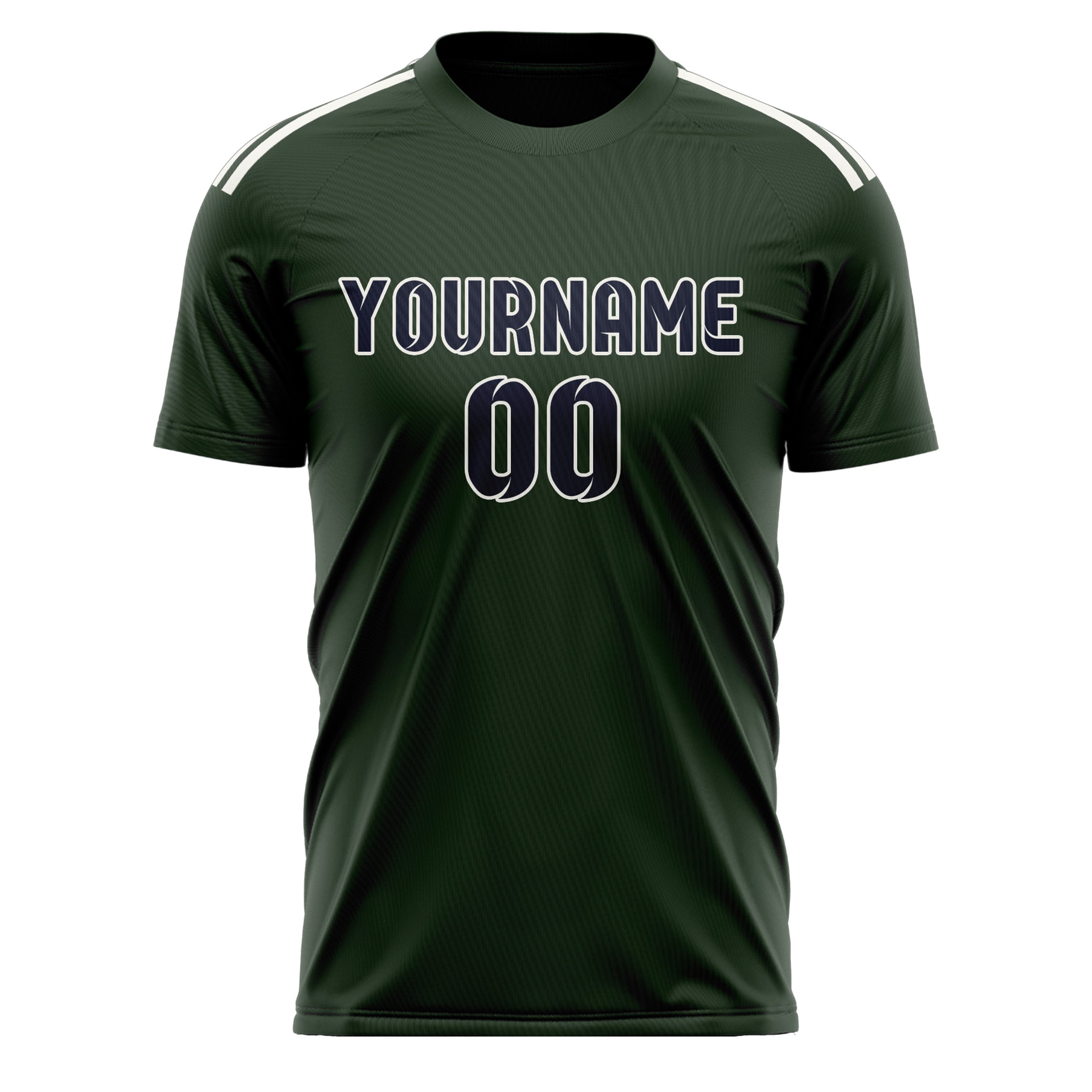 Custom Dark Green Navy Soccer Jersey