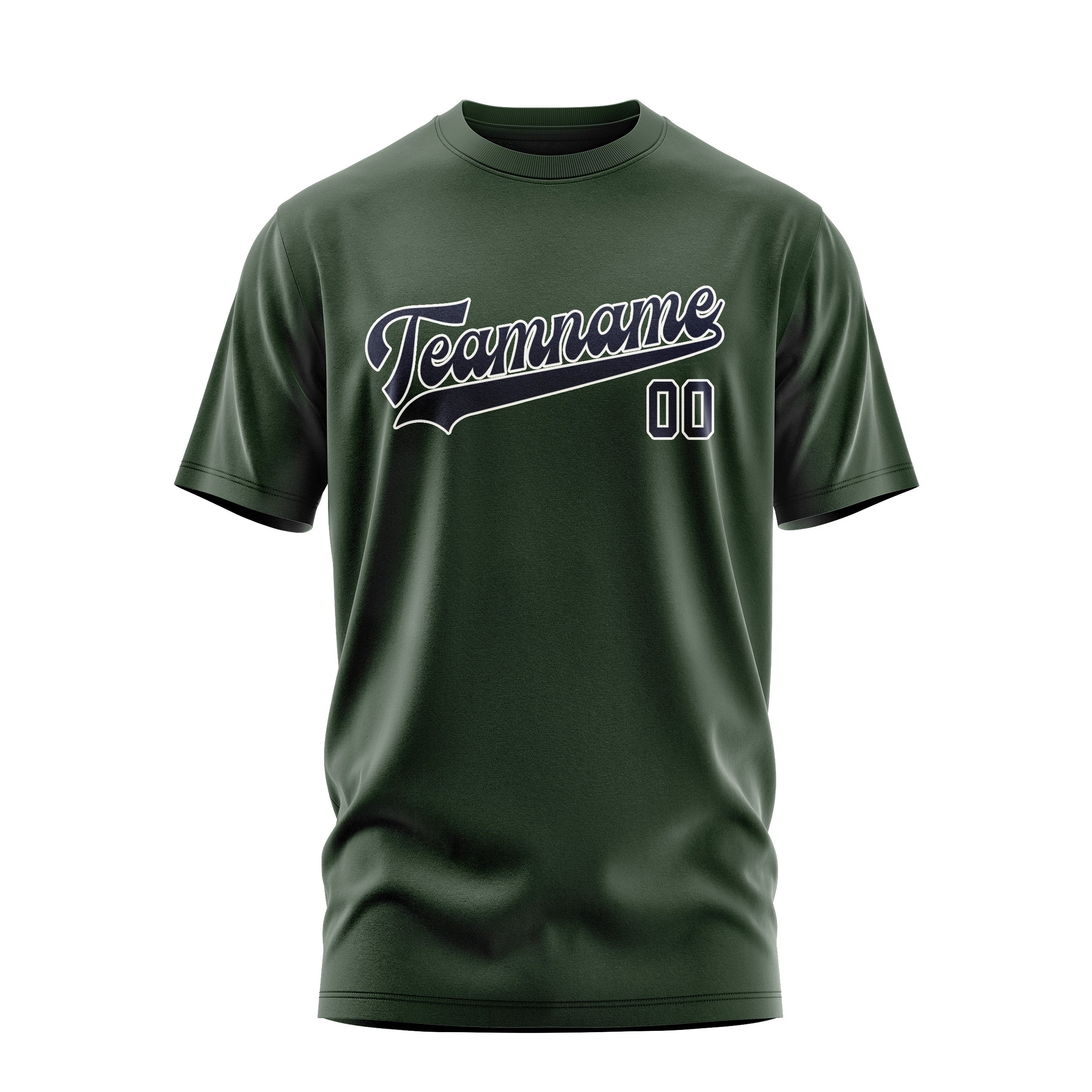 Custom Dark Green Navy T-Shirt