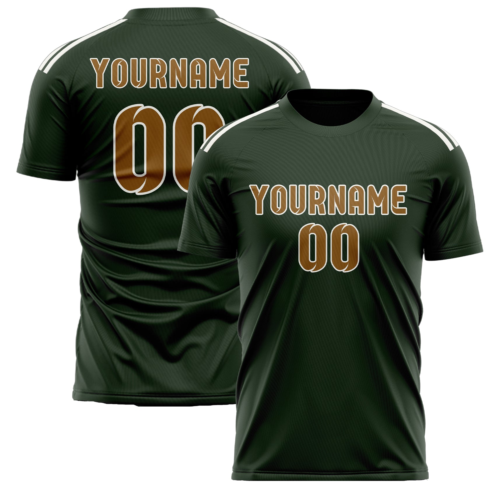 Custom Dark Green Khaki Soccer Jersey