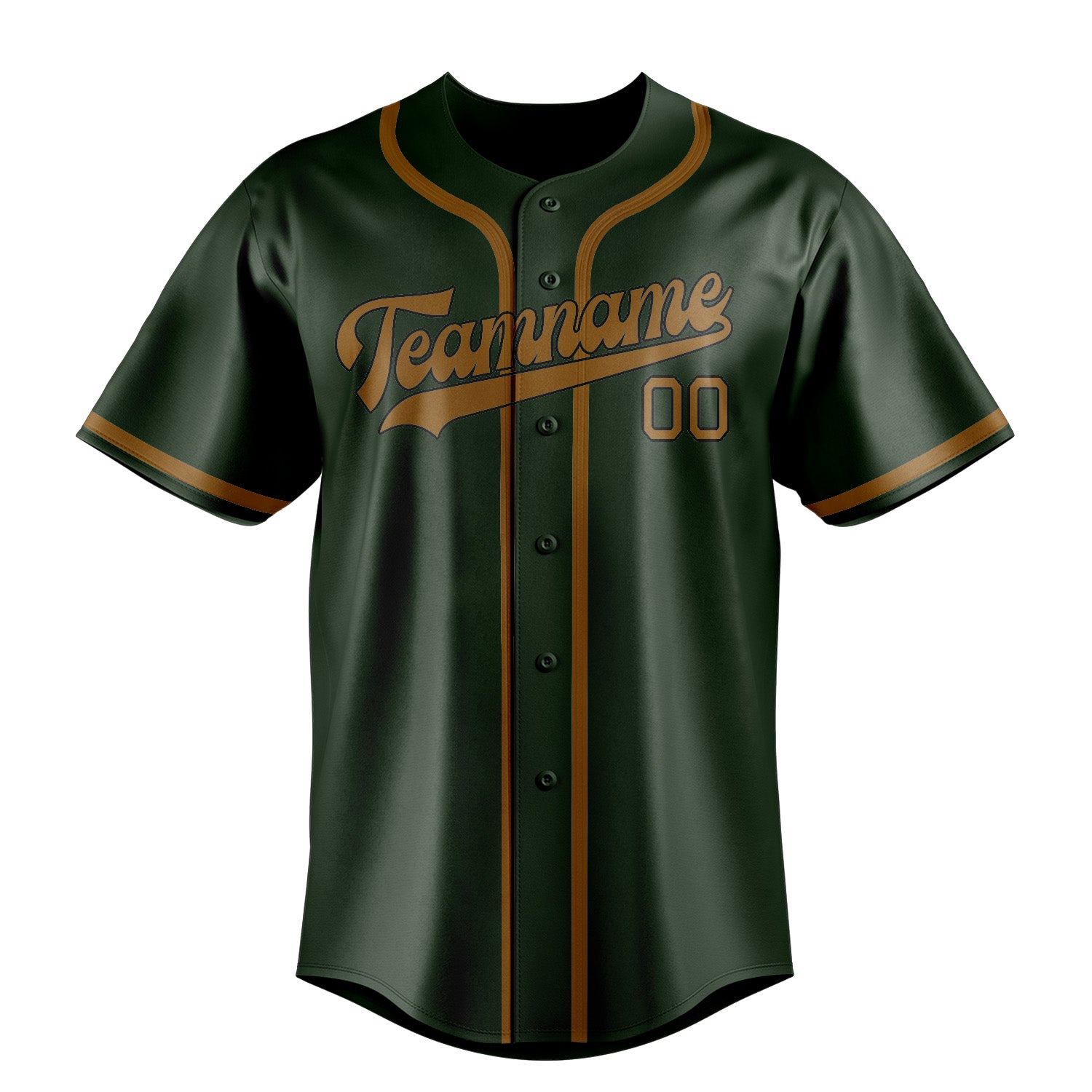 Custom Dark Green Khaki Baseball Jersey