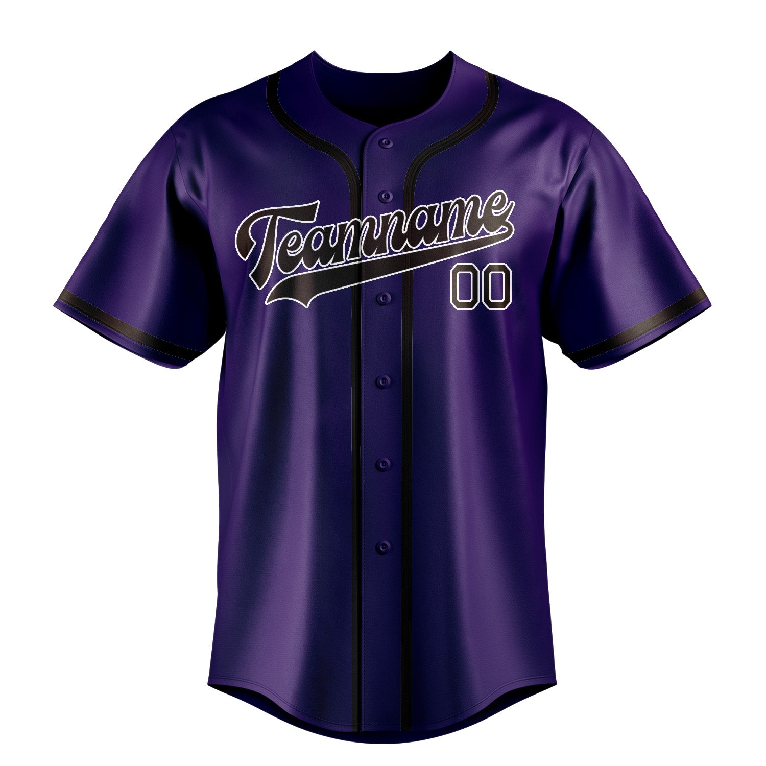 Custom Purple Brown Baseball Jersey